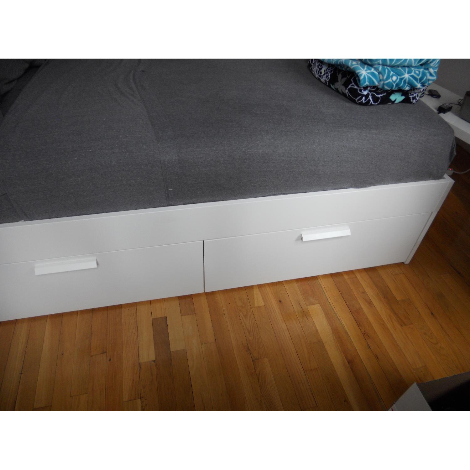 Ikea Brimnes Full Size Bed Frame w/ Storage Headboard - image-12