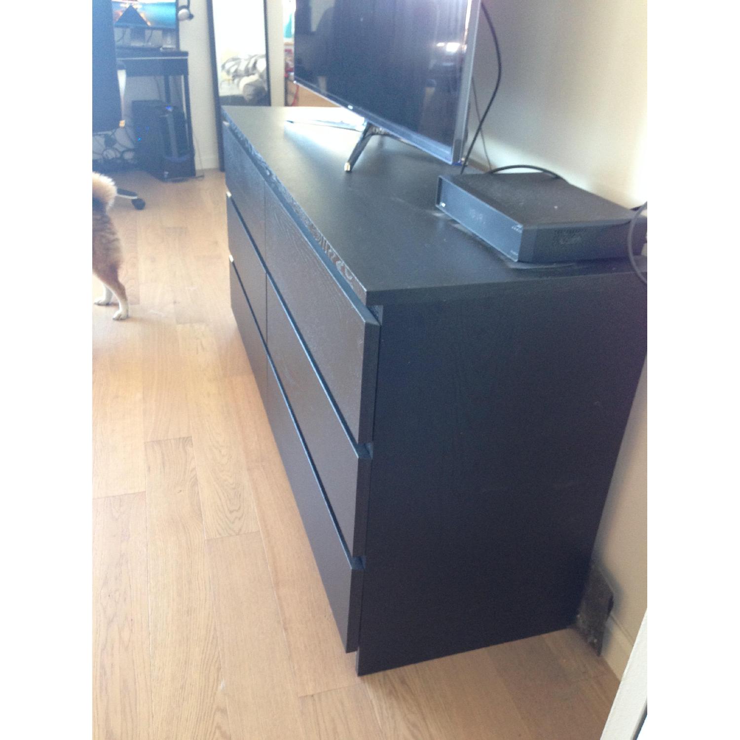 Ikea Malm Black-Brown 6-Drawer Dresser - image-2