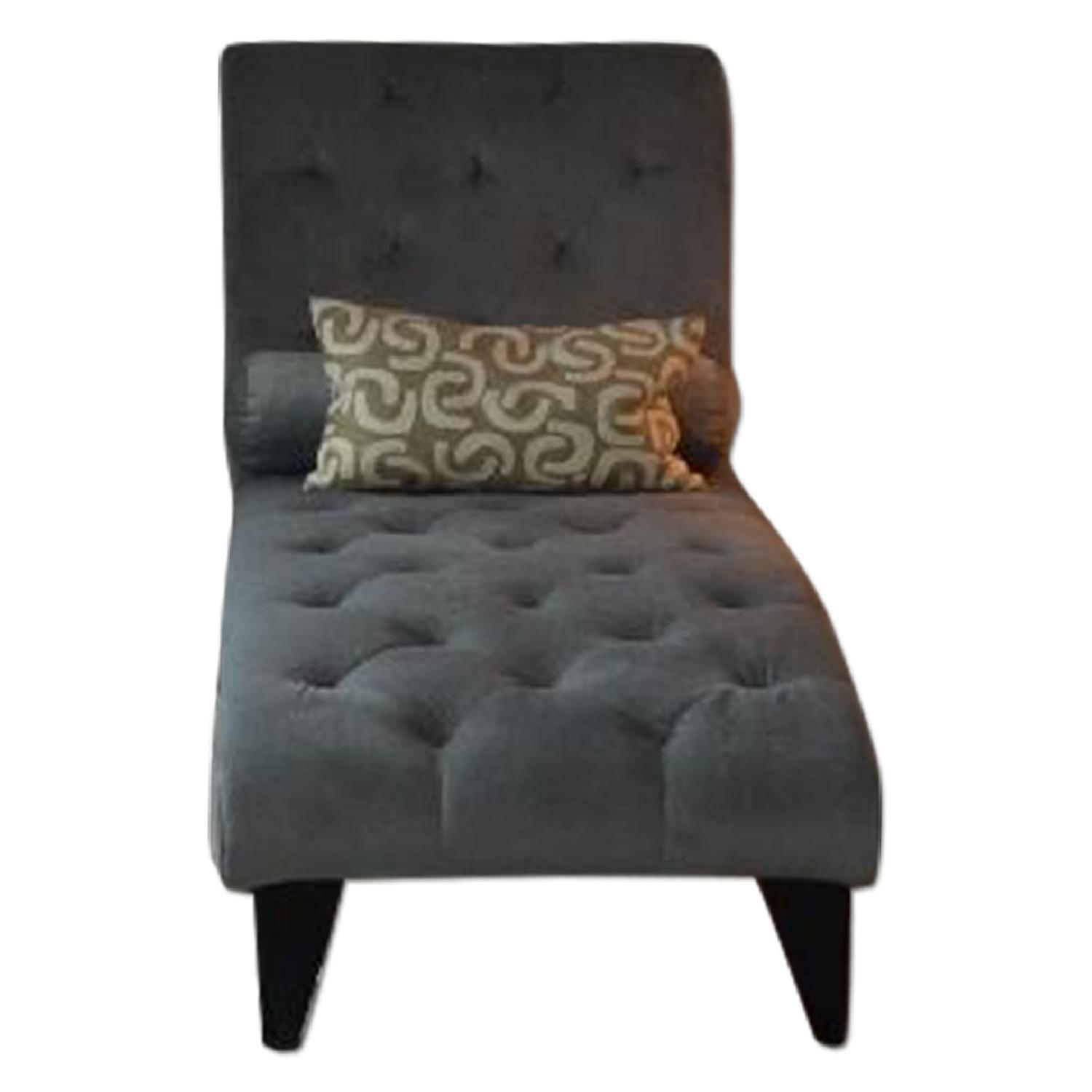 Blue Velvet Chaise Lounge AptDeco