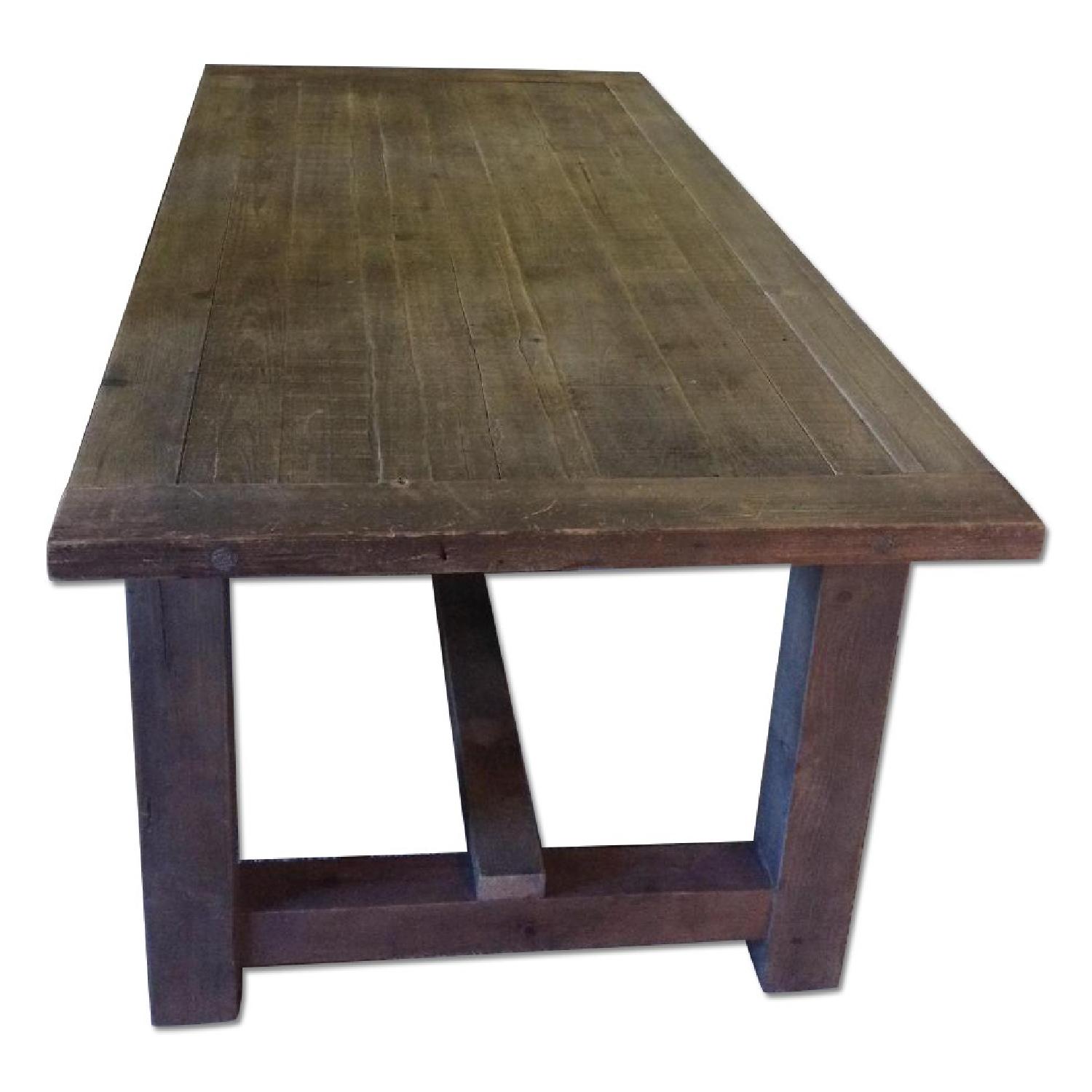 Restoration Hardware Reclaimed Wood & Zinc Strap Rectangular Dining