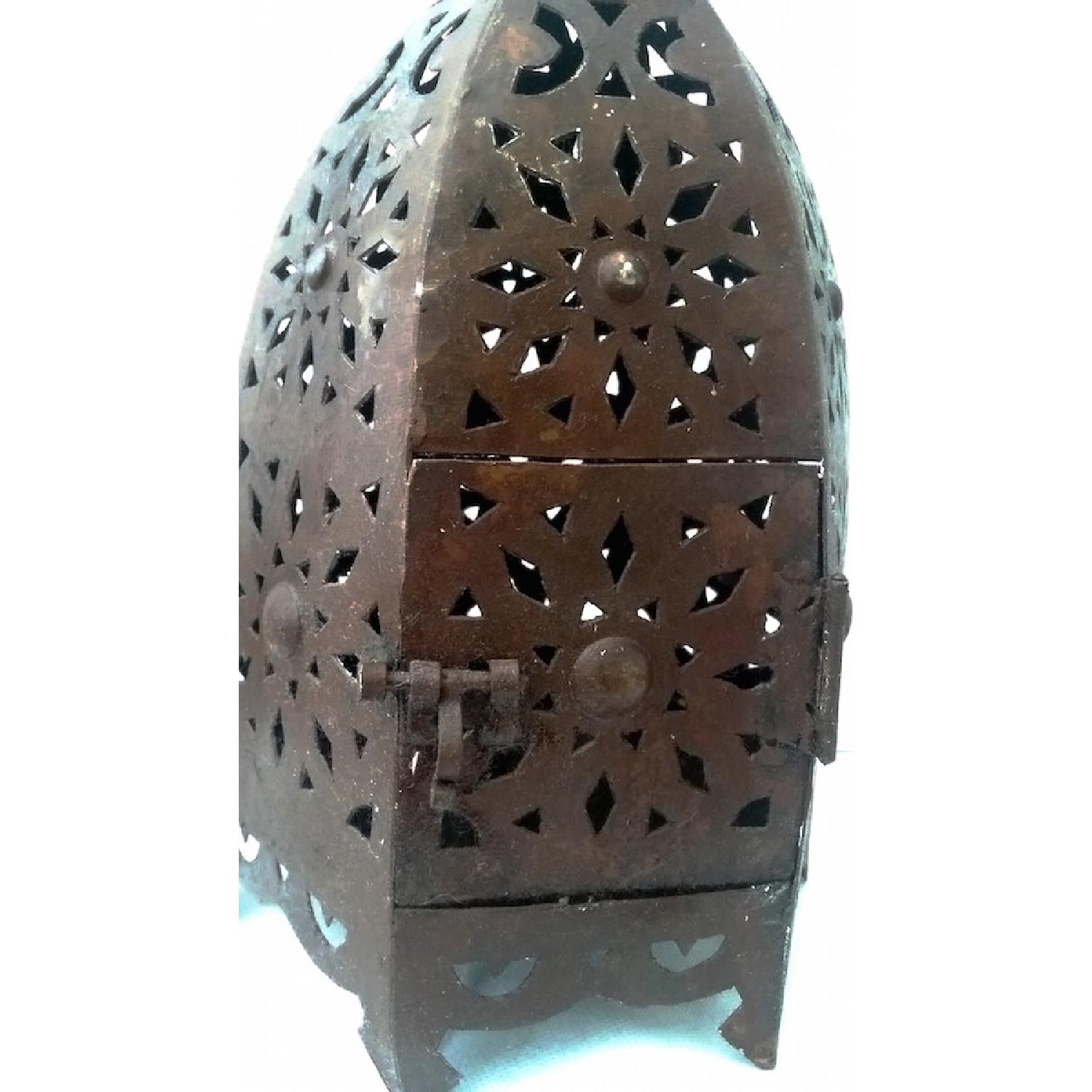 Vintage Rustic Cone-Shaped Moroccan Lantern - image-2