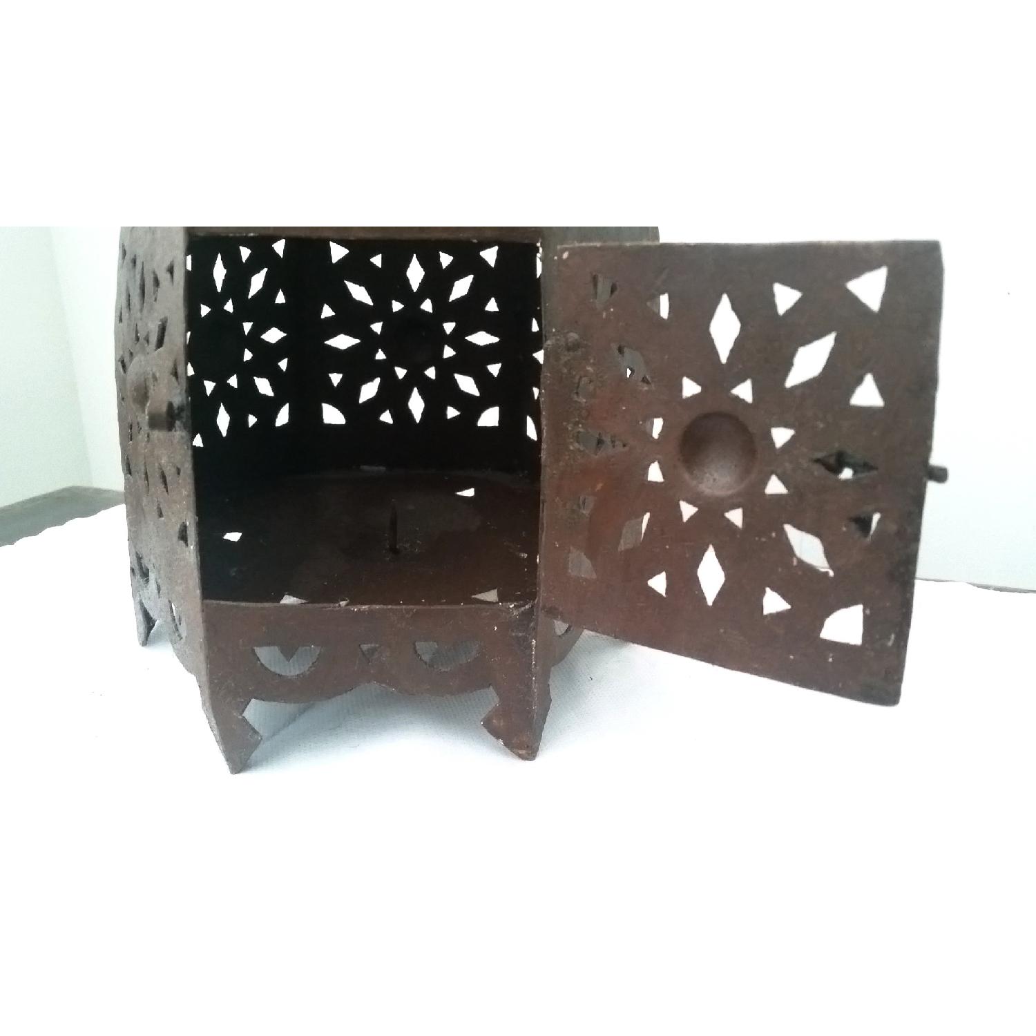 Vintage Rustic Cone-Shaped Moroccan Lantern - image-5