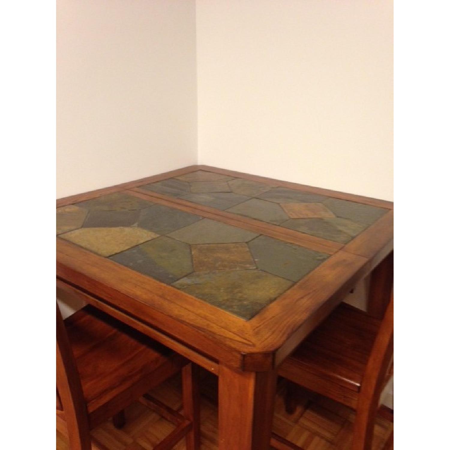 Raymour & Flanigan Slate 5 Piece Counter-Height Dining Room Set - image-1