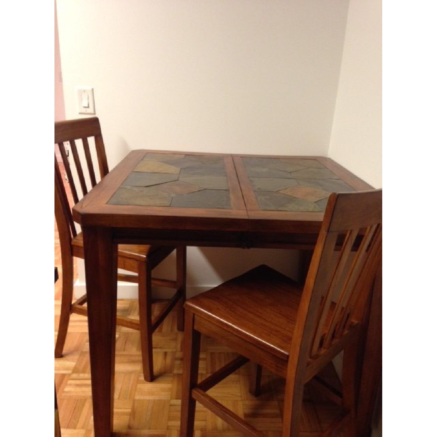 Raymour & Flanigan Slate 5 Piece Counter-Height Dining Room Set - image-2