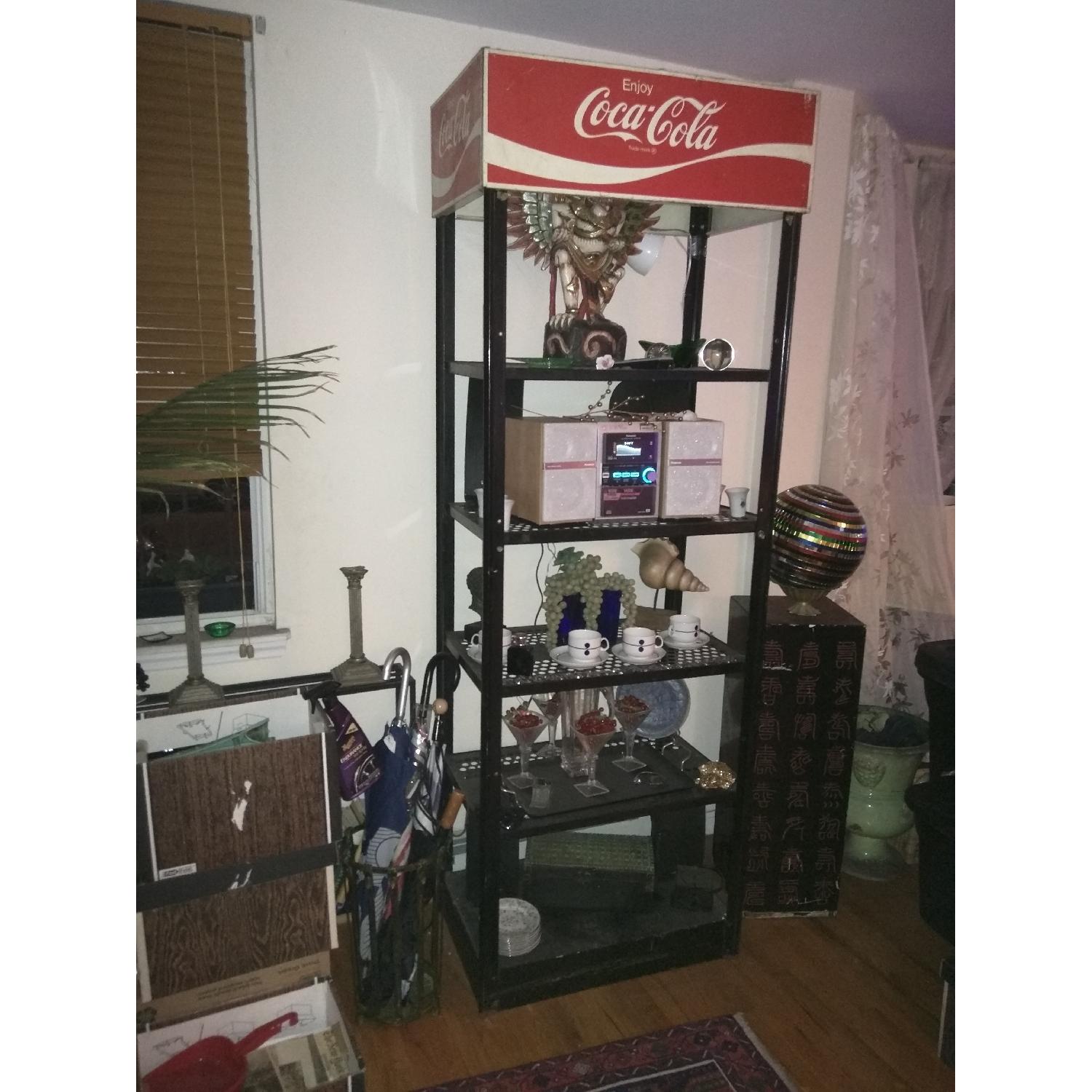Coca Cola Wall Unit Stand w/ Shelves - image-1