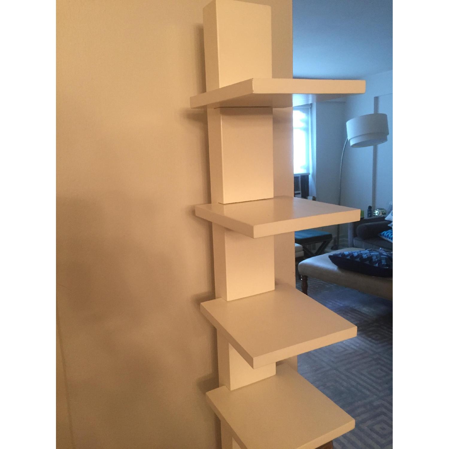West Elm White Lacquer Floating Bookshelf - image-2