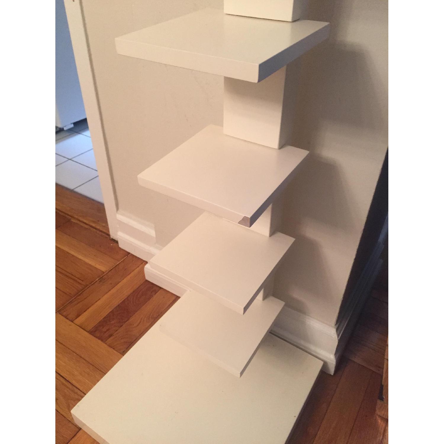 West Elm White Lacquer Floating Bookshelf - image-4