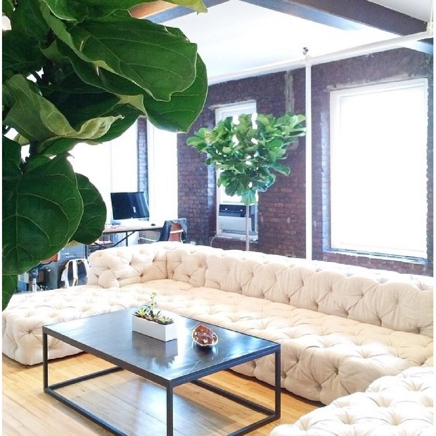 Restoration Hardware Soho Tufted Upholstered U-Chaise Sectional - image-1