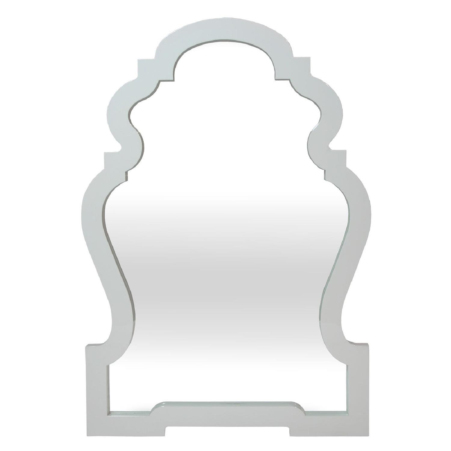Jonathan Adler Queen Anne Mirror in White - image-1