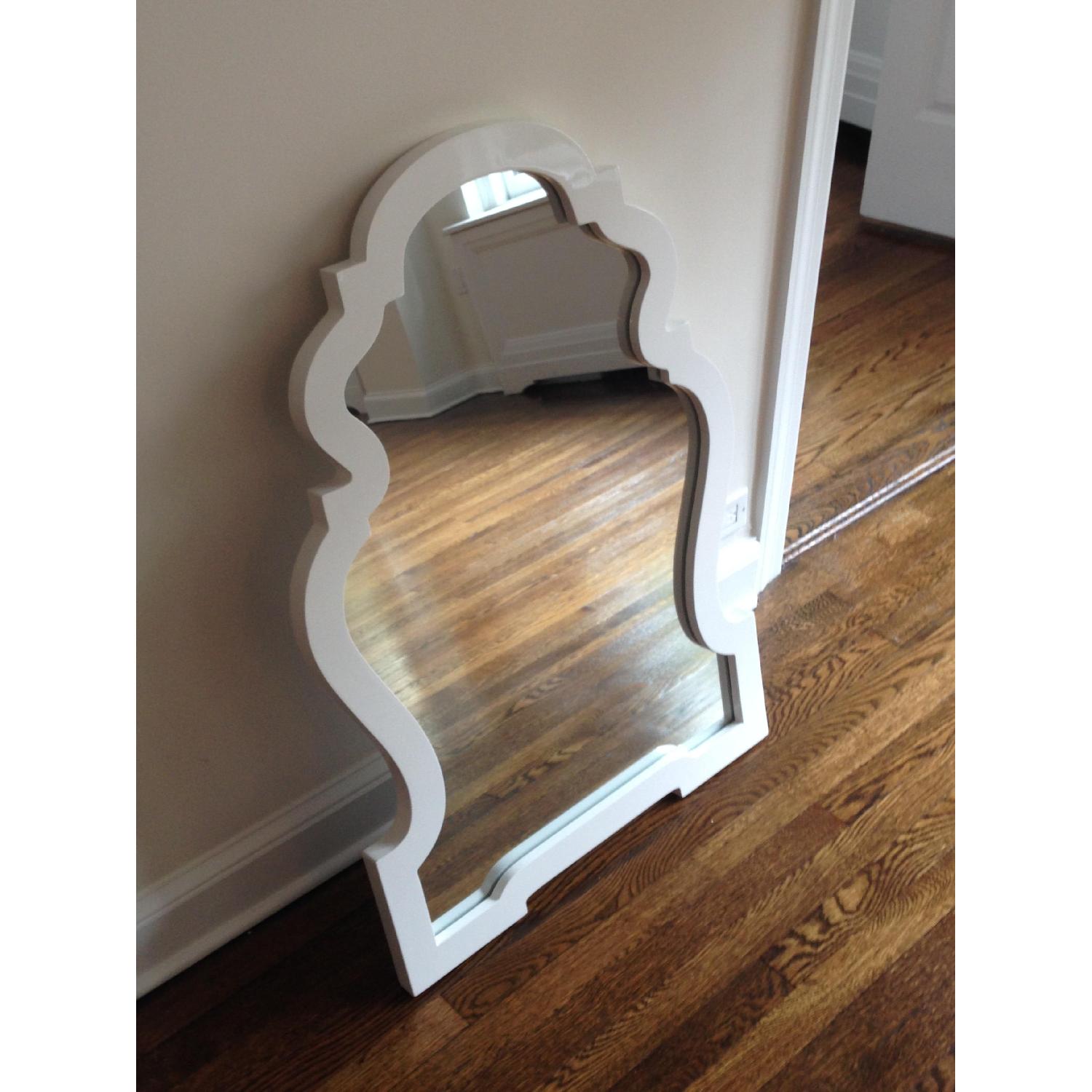 Jonathan Adler Queen Anne Mirror in White - image-3