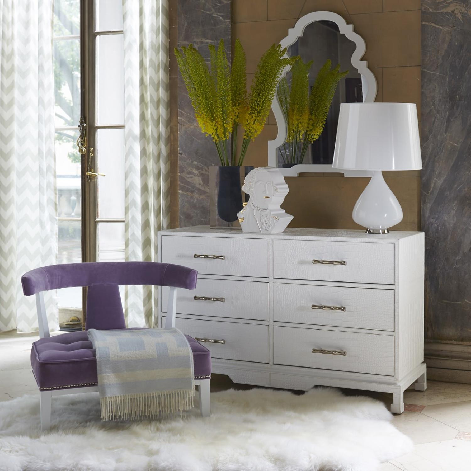 Jonathan Adler Queen Anne Mirror in White - image-5