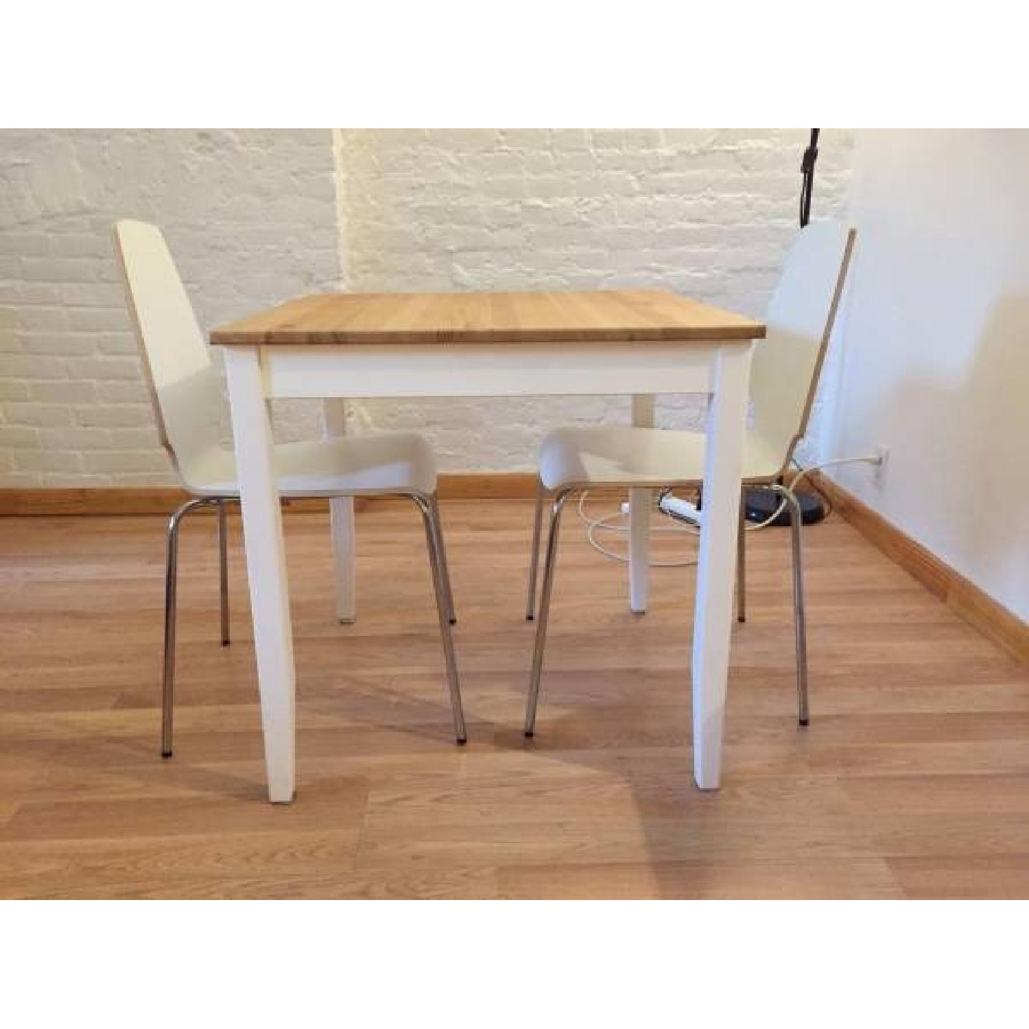 Ikea Lerhamn Dining Table w/ 2 Vilmar Chairs - image-3