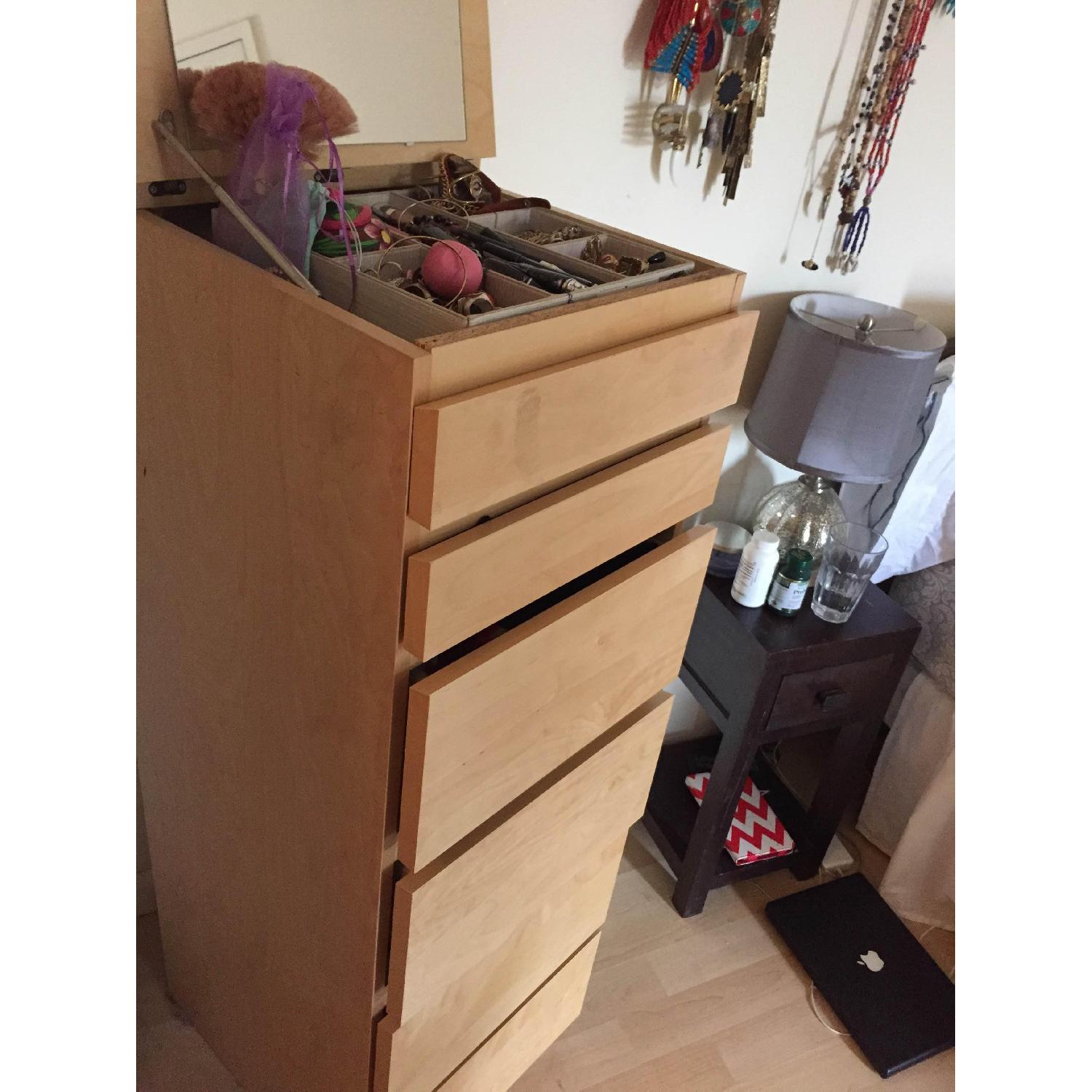 Ikea Malm 6 Drawer Chest w/ Lift Up Mirror - image-2