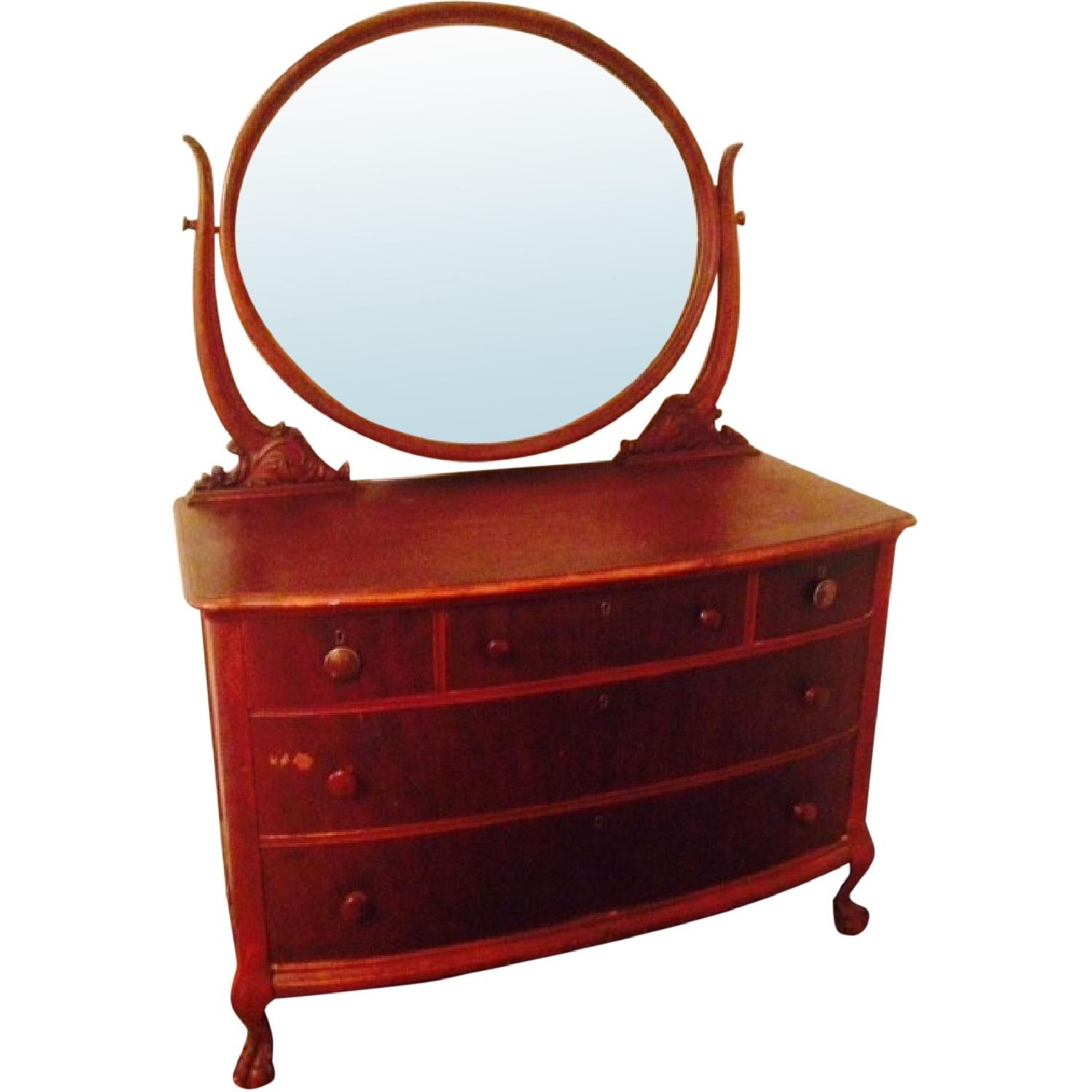 Antique Dresser w/ Mirror - AptDeco Antique Dresser w/ Mirror - AptDeco