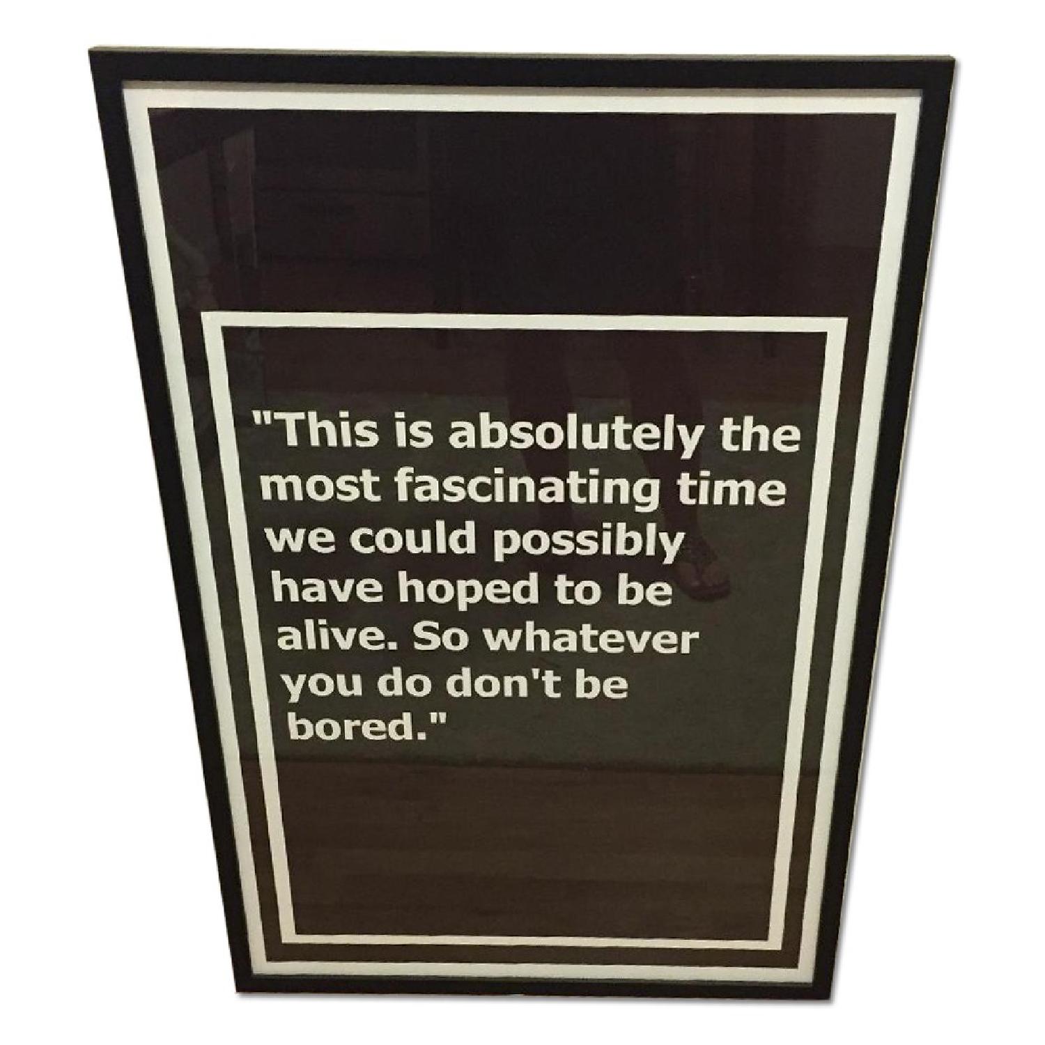 B&W Quote Poster - Professionally Framed - AptDeco
