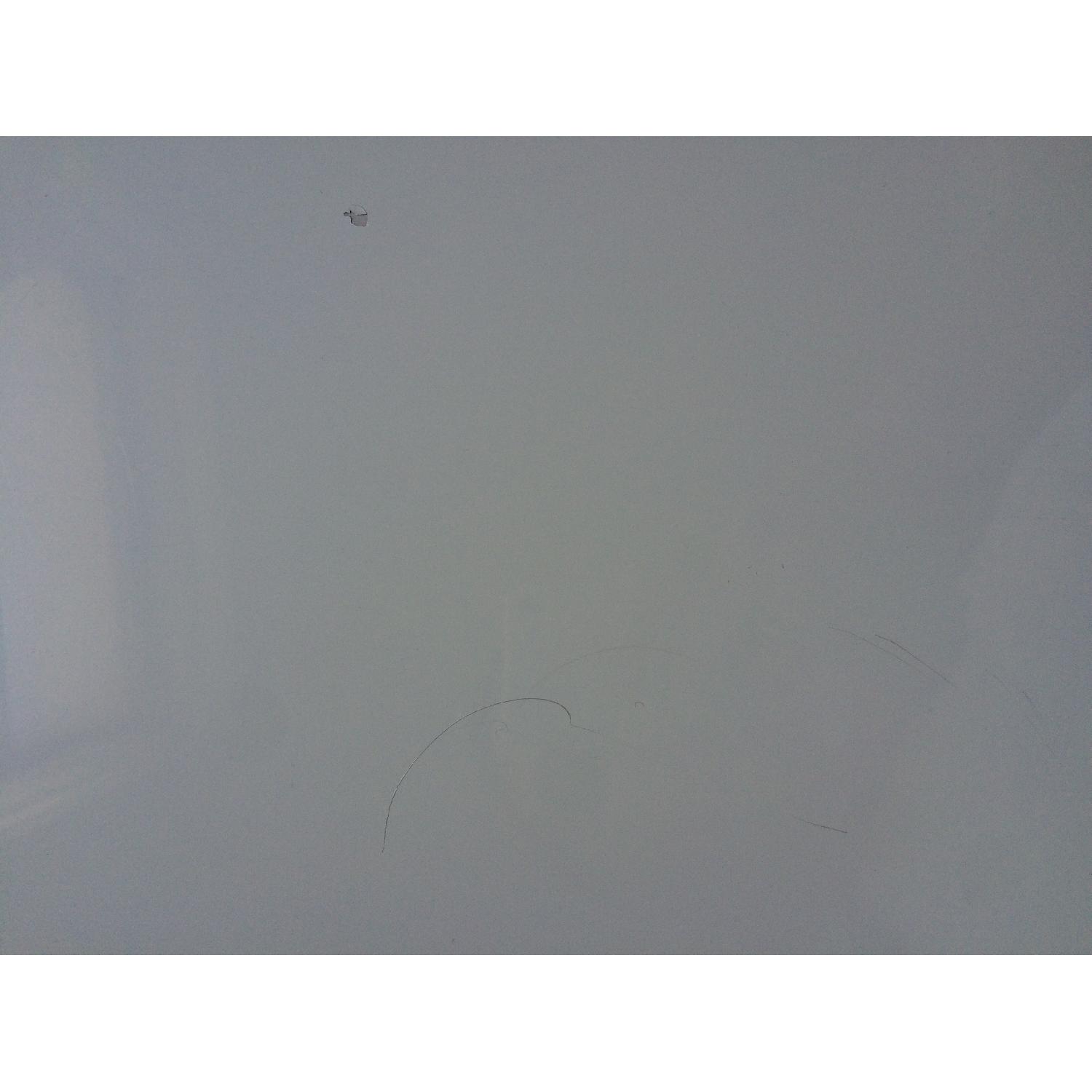 West Elm Parson White Lacquer Desk w/ Drawers - image-3