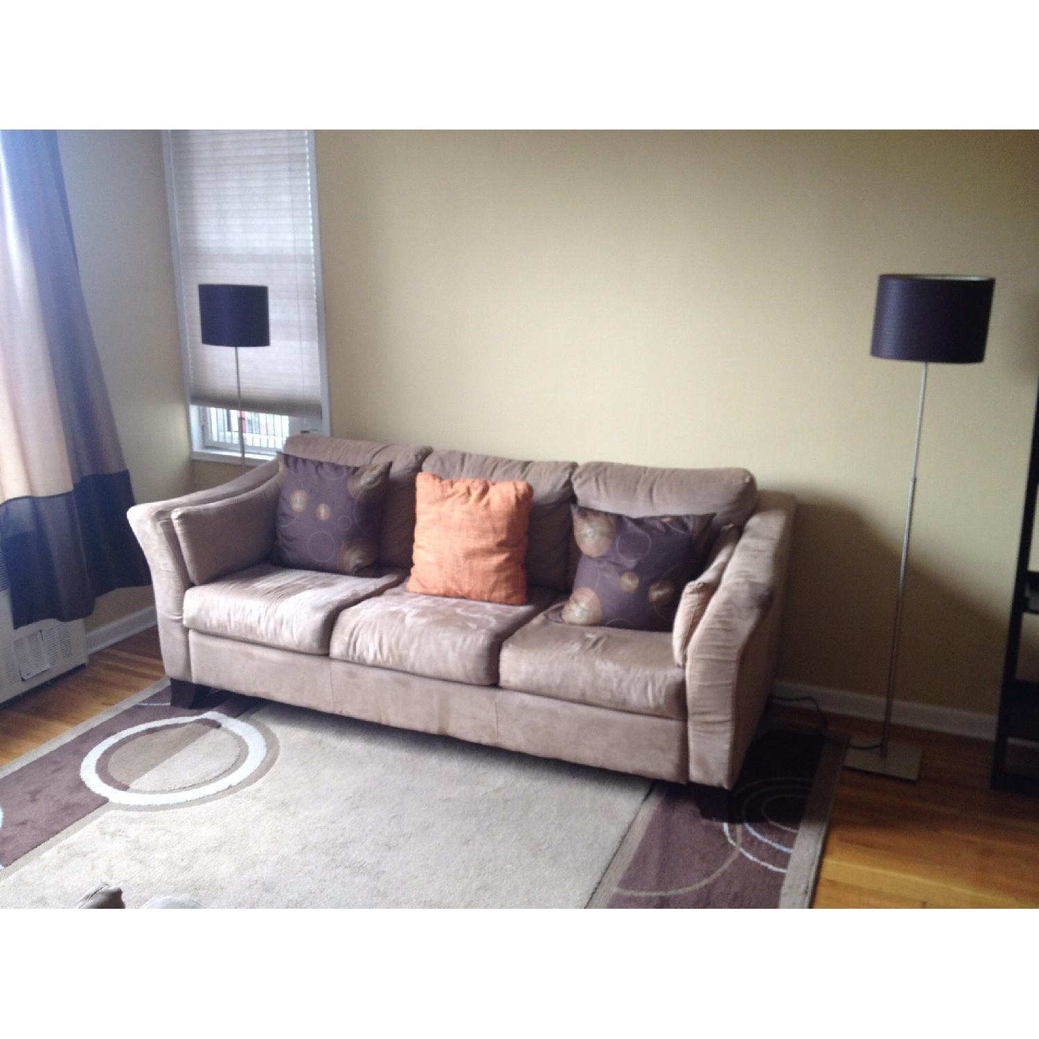 Jennifer Convertibles Sleeper Sofa + Matching Chair AptDeco