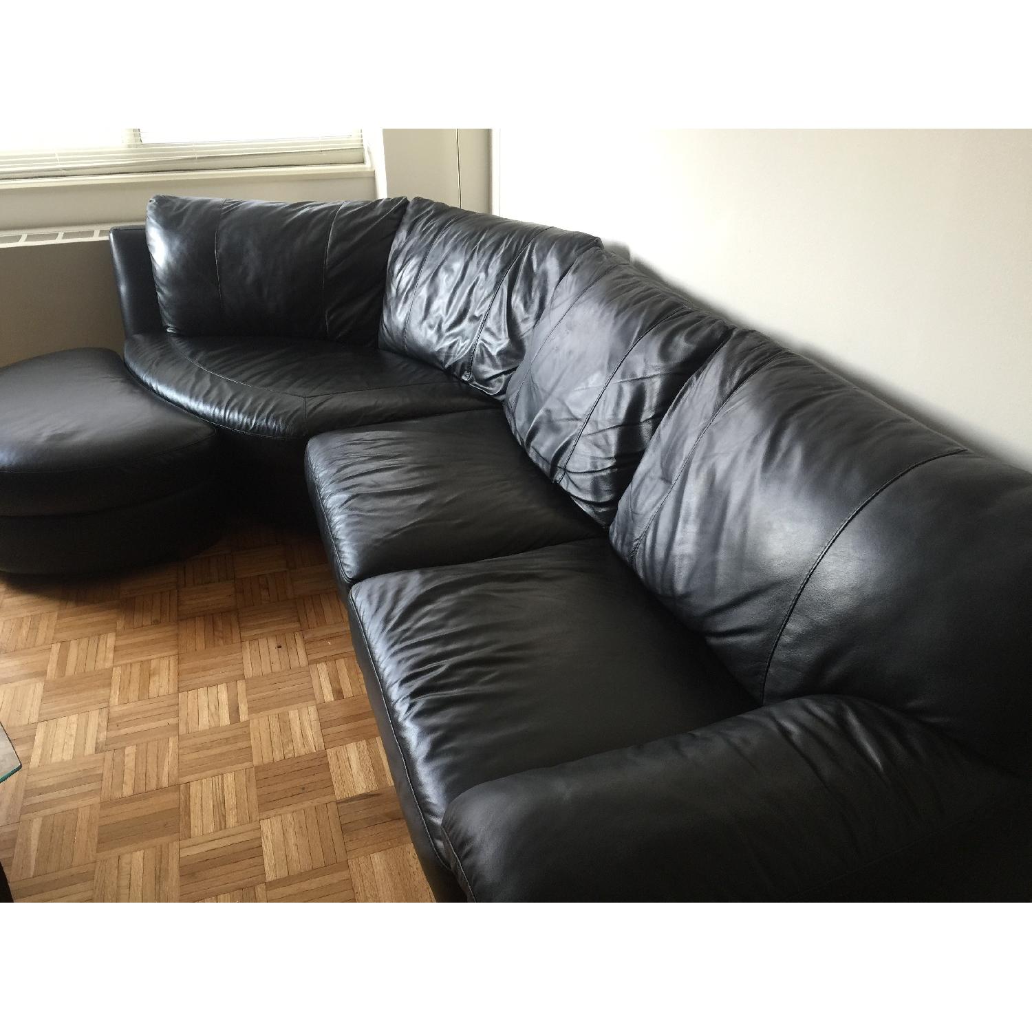 Ikea Leather Modular Sofa AptDeco