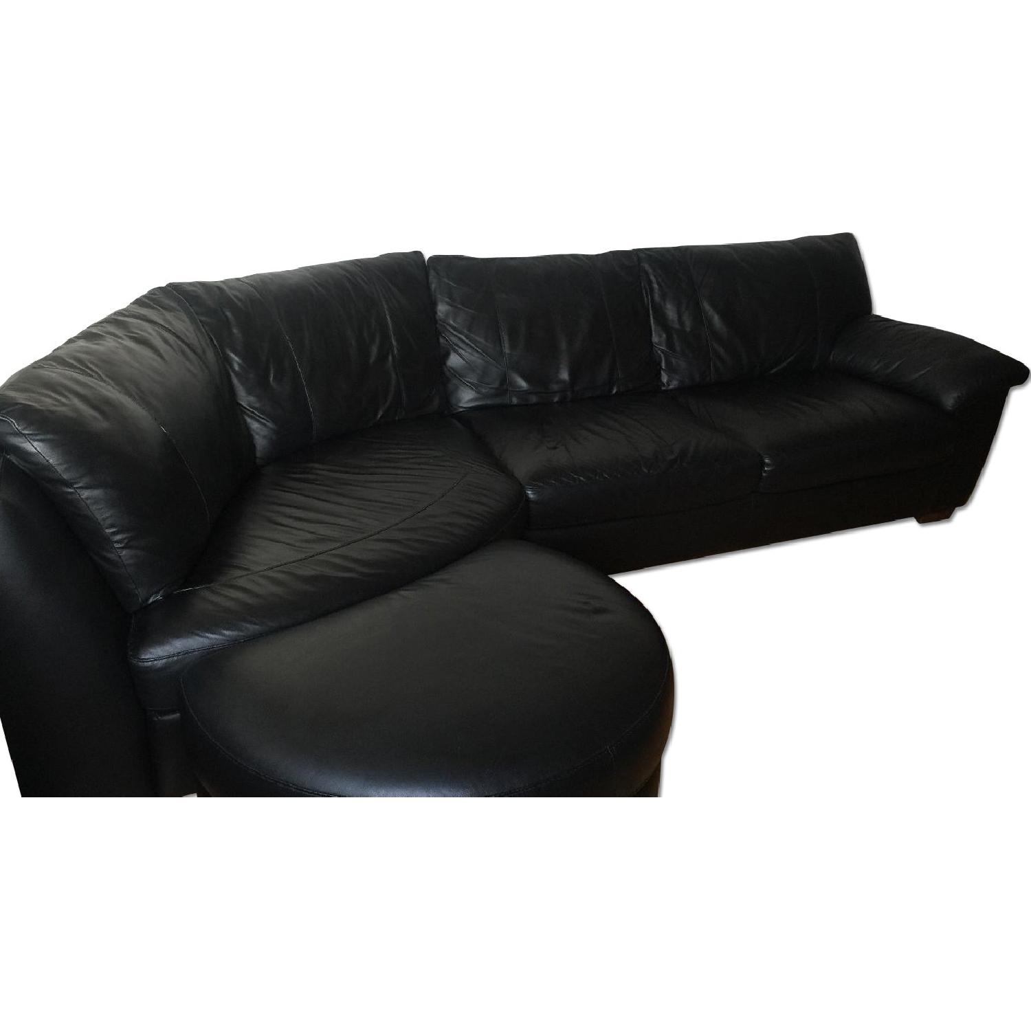 Ikea Leather Modular Sofa AptDeco