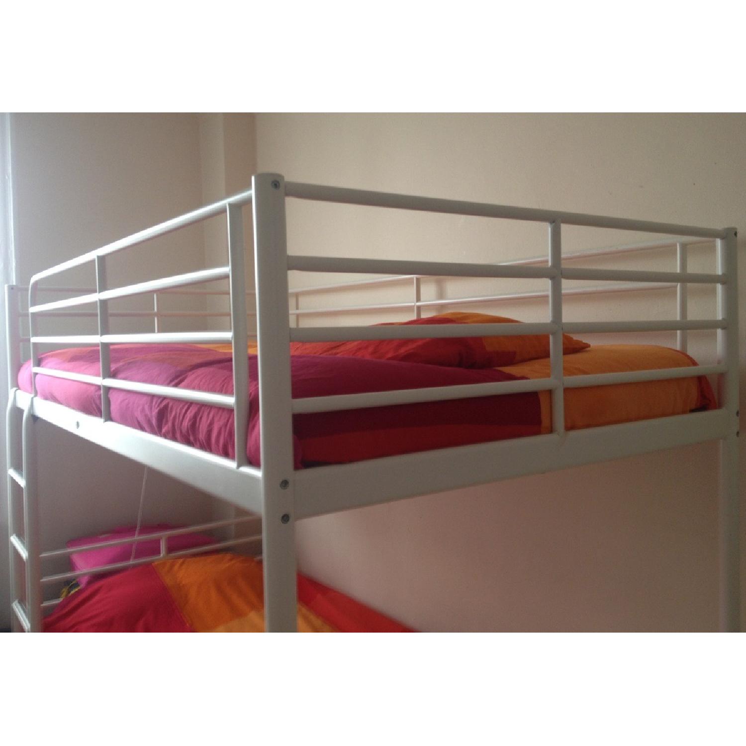 Ikea Svartas Solid White Metal Bunk Bed - image-2
