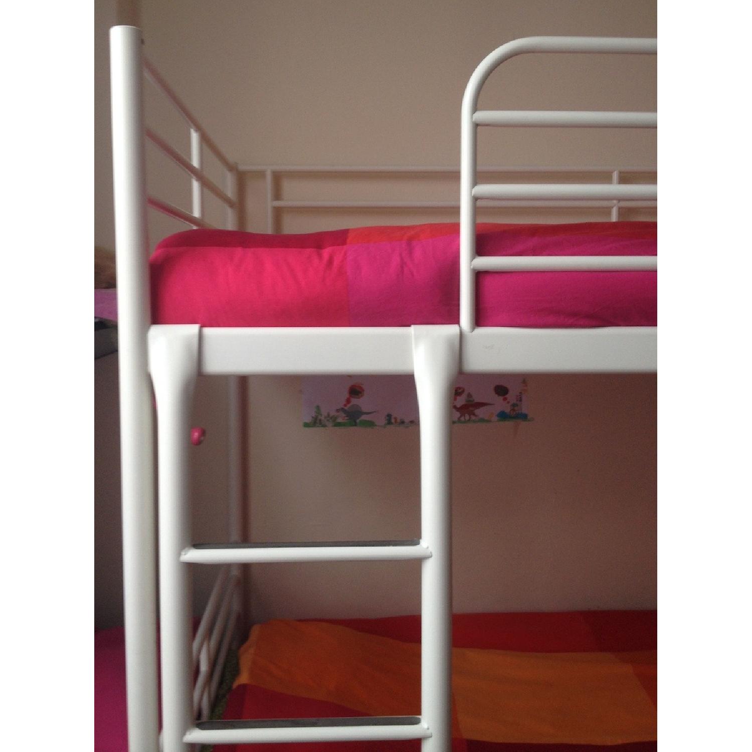 Ikea Svartas Solid White Metal Bunk Bed - image-3