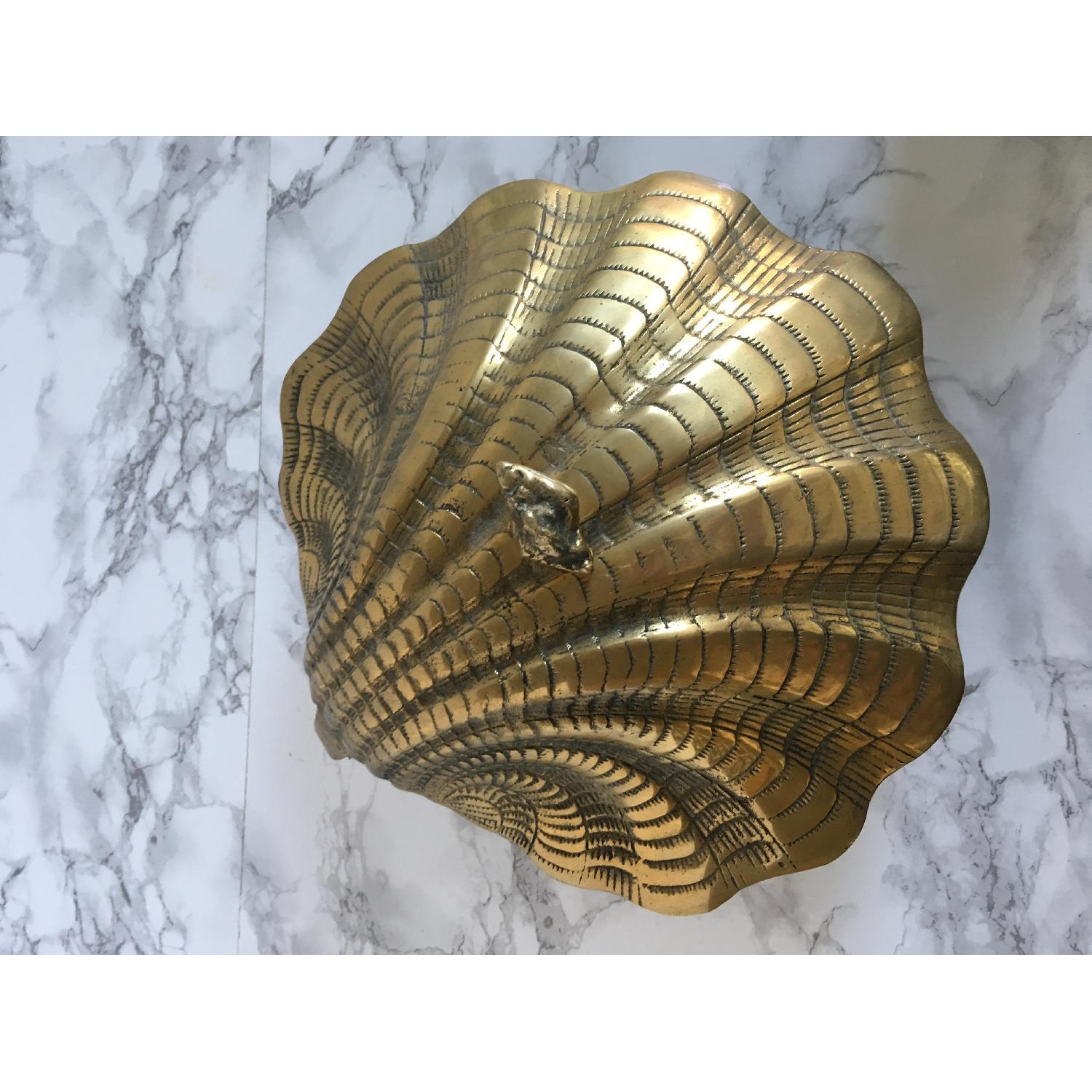 Large Hinged Brass Clam Shell - image-5