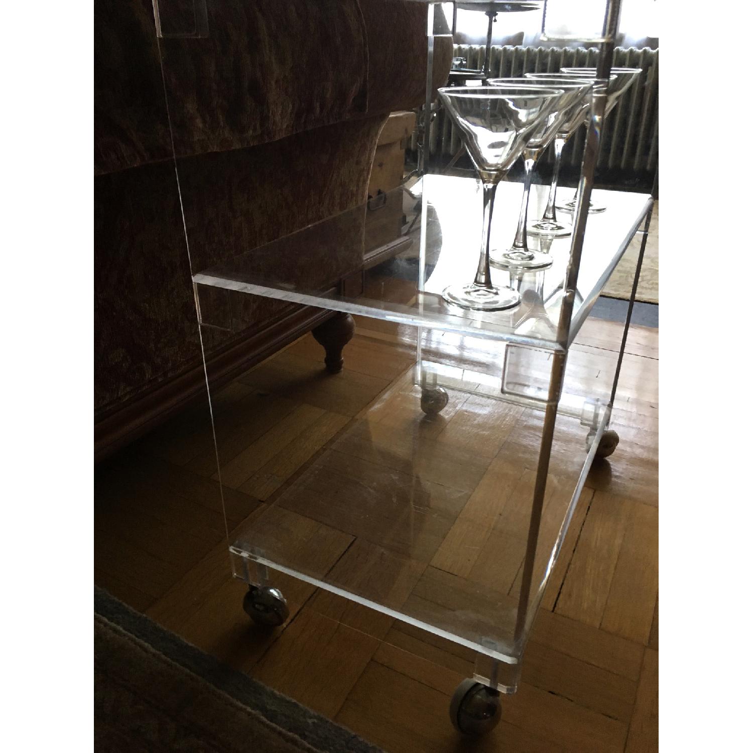 Acrylic TV Stand/Bar Cart AptDeco