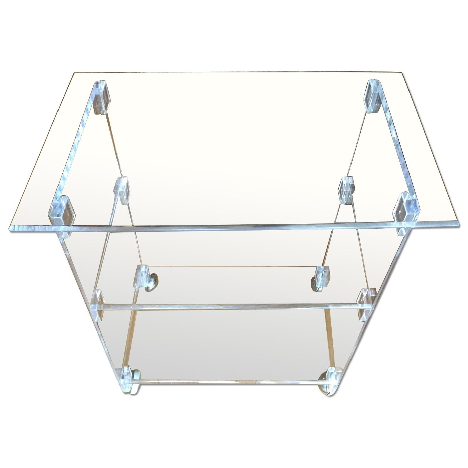 Acrylic TV Stand/Bar Cart AptDeco