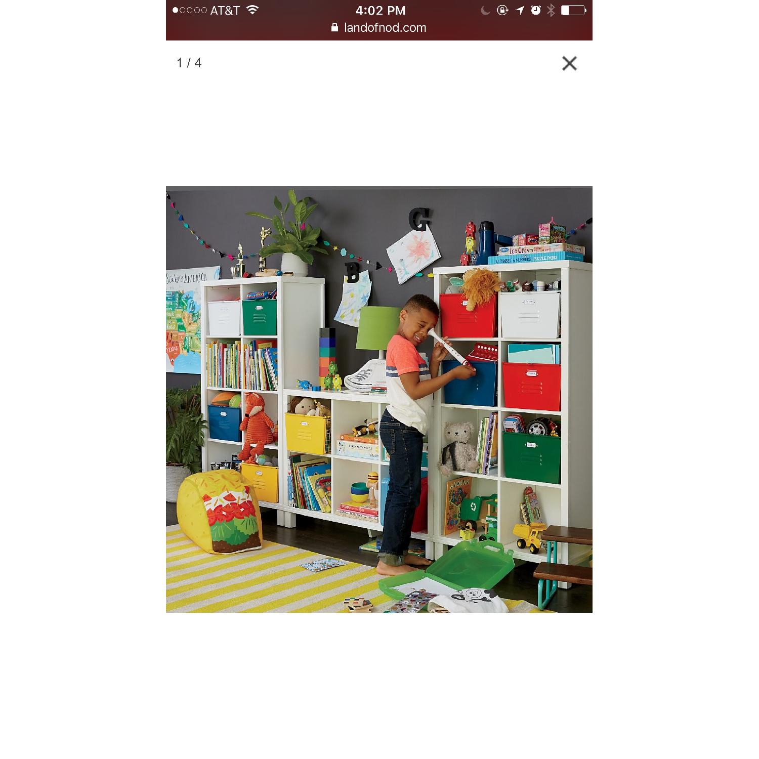 Land of Nod Cubic Tall Bookcase w/ 8-Cubes - image-5