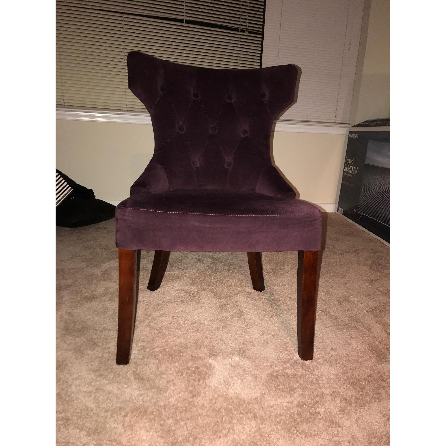 Pier 1 Hourglass Velvet Dining Chair in Purple - image-1
