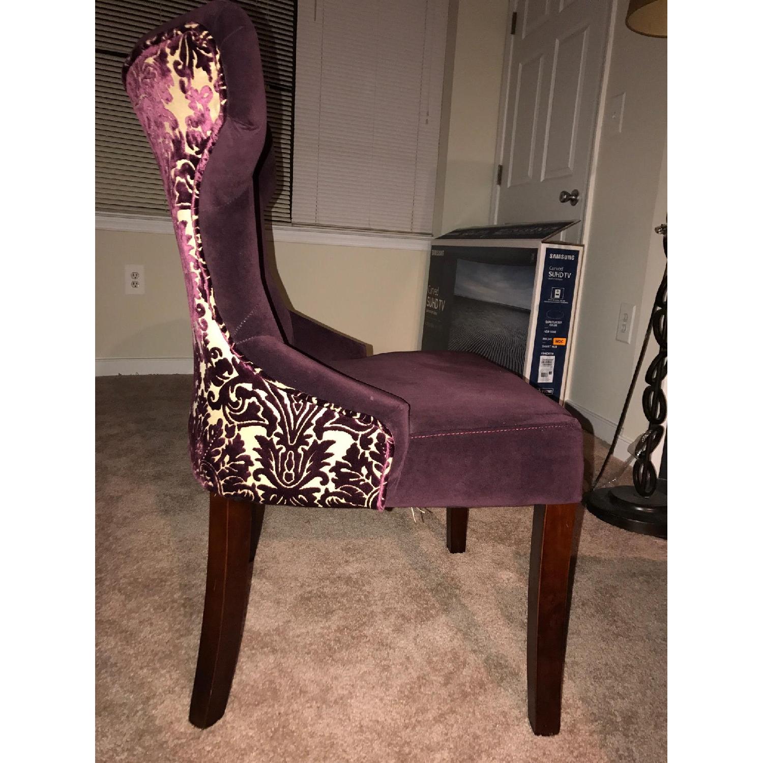 Pier 1 Hourglass Velvet Dining Chair in Purple - image-3