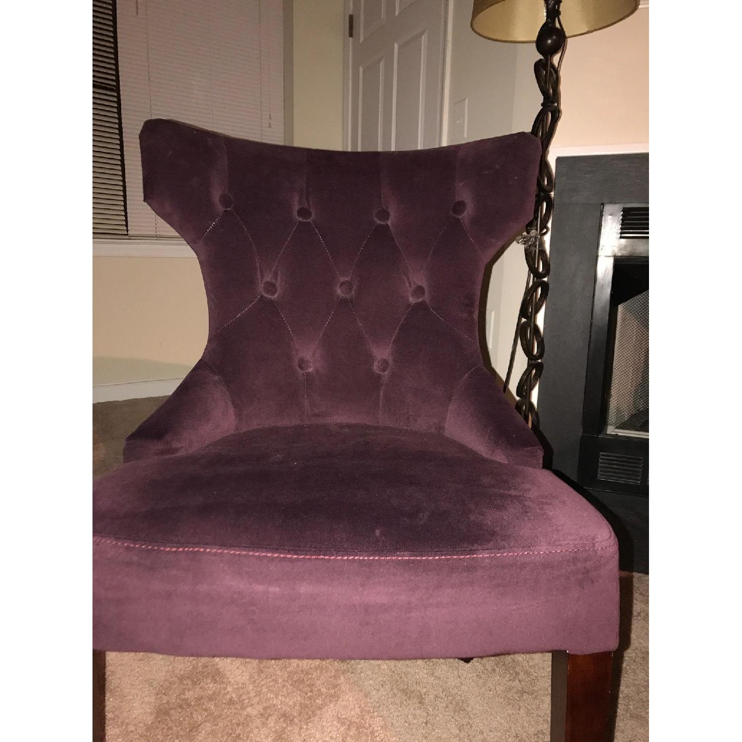 Pier 1 Hourglass Velvet Dining Chair in Purple - image-5
