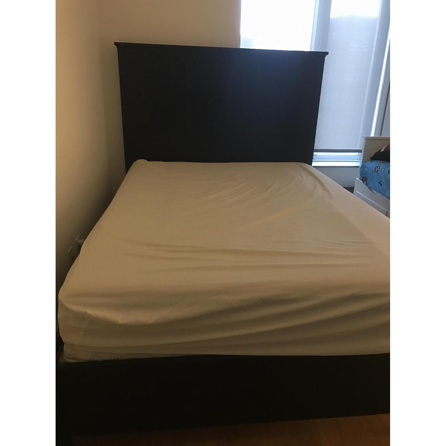 Ikea Undredal Black Queen Size Bed Frame AptDeco