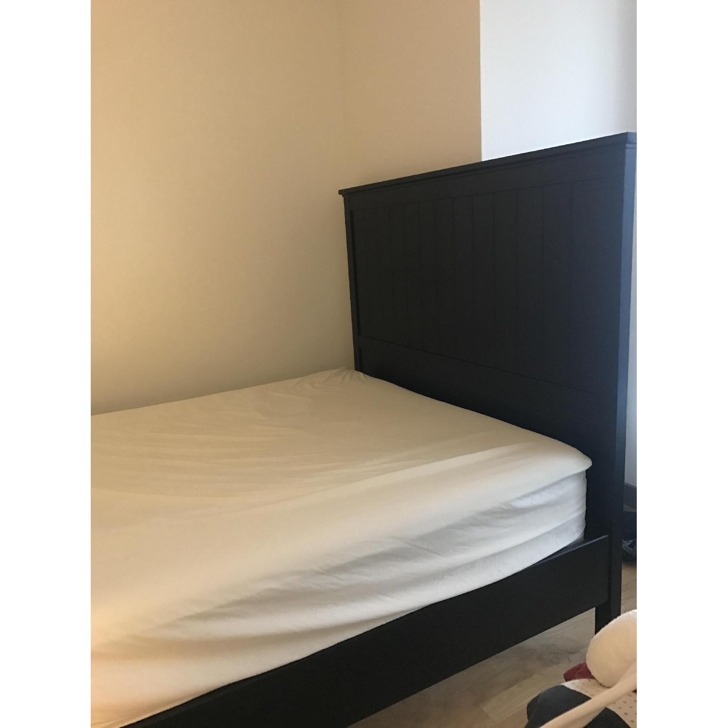 Ikea Undredal Black Queen Size Bed Frame AptDeco