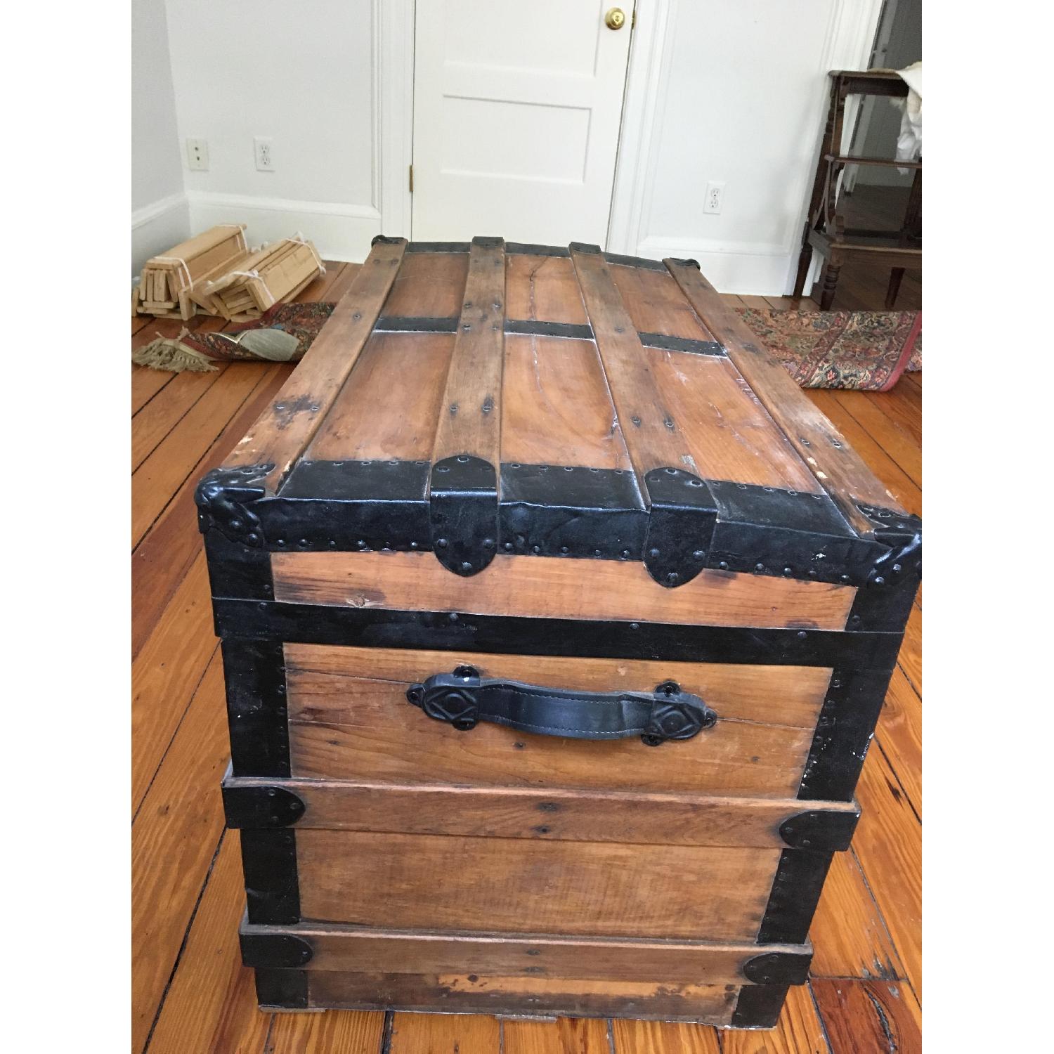 Restored Vintage Steamer Trunk - image-2