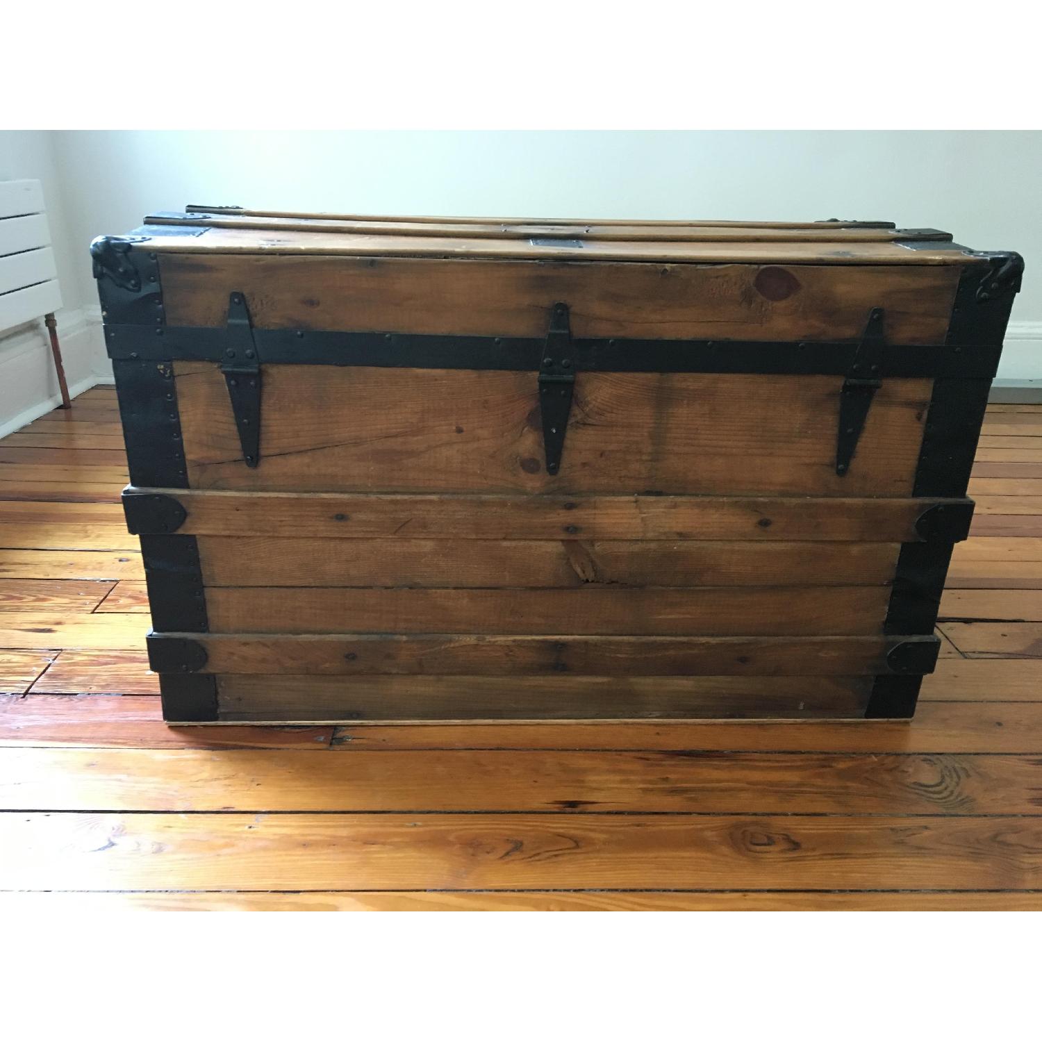 Restored Vintage Steamer Trunk - image-4