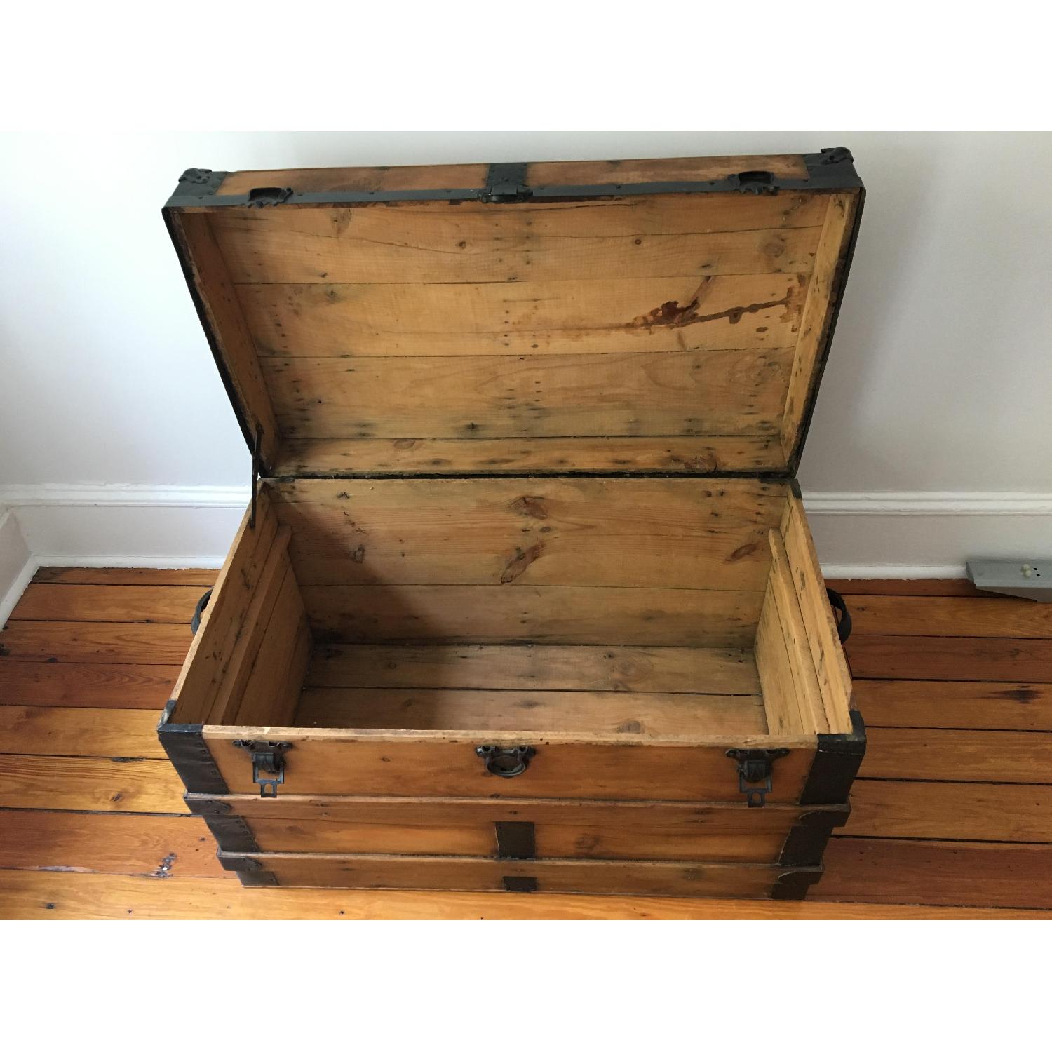 Restored Vintage Steamer Trunk - image-5
