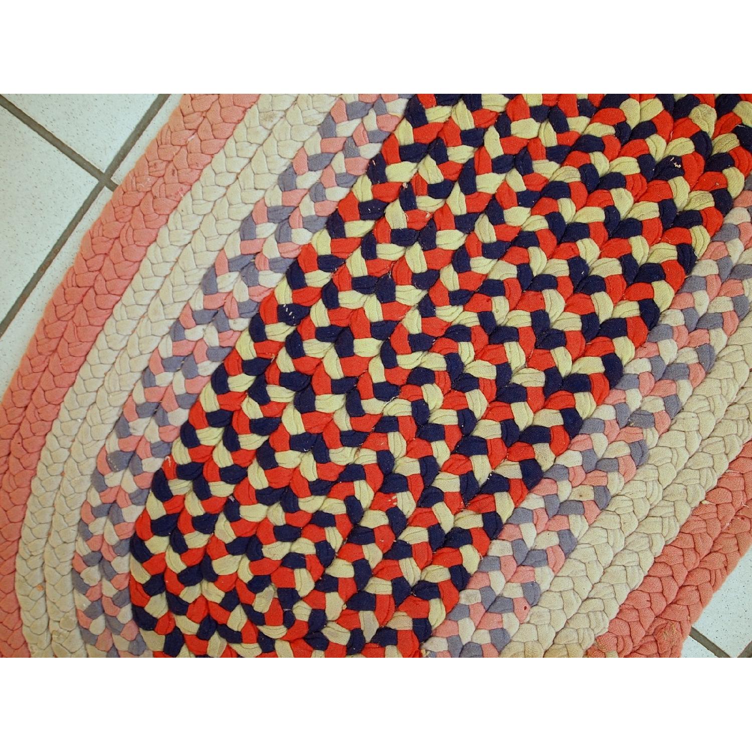 Antique 1920s American Braided Rug - image-2