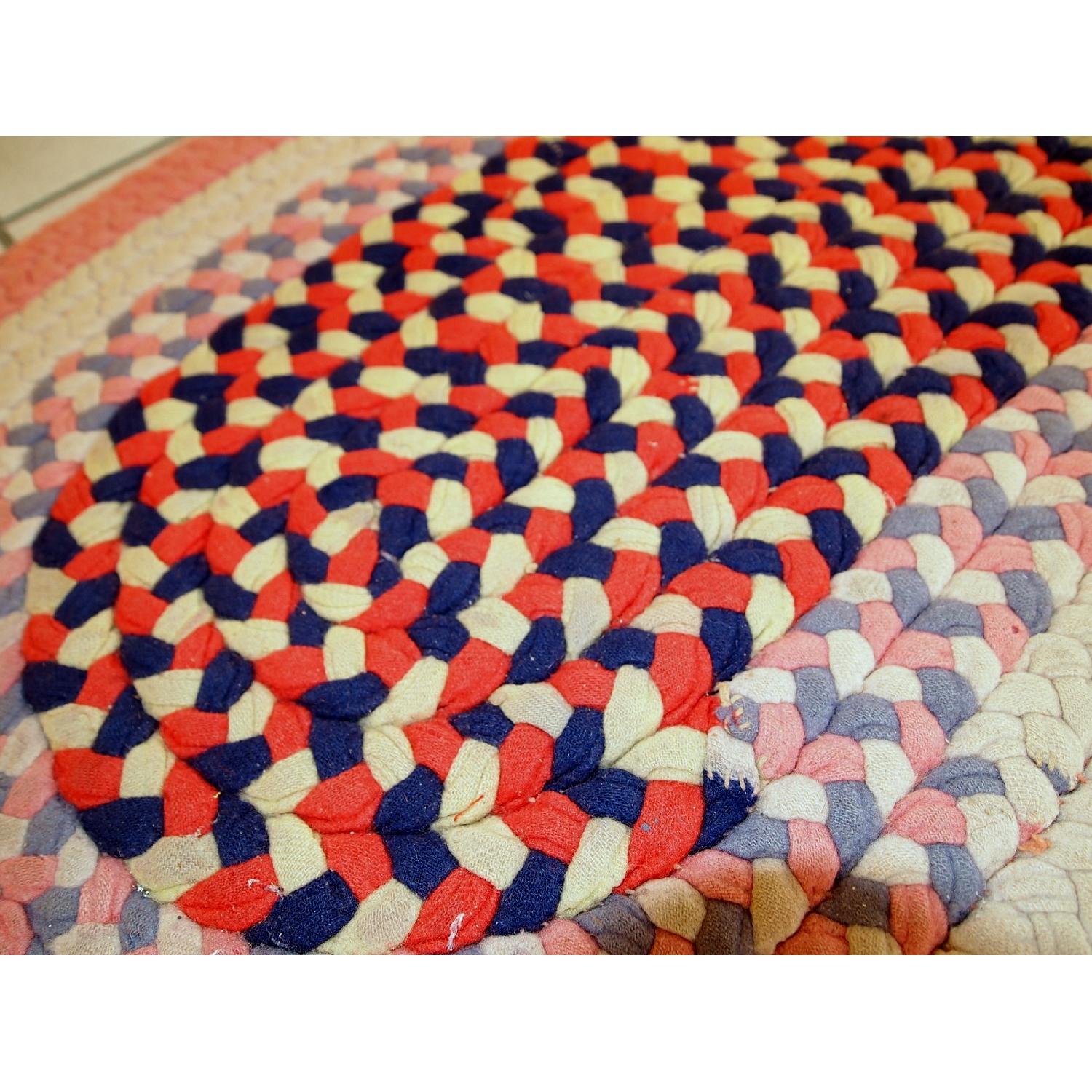 Antique 1920s American Braided Rug - image-6