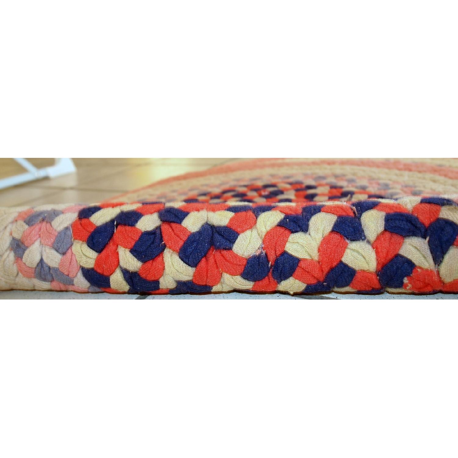 Antique 1920s American Braided Rug - image-7