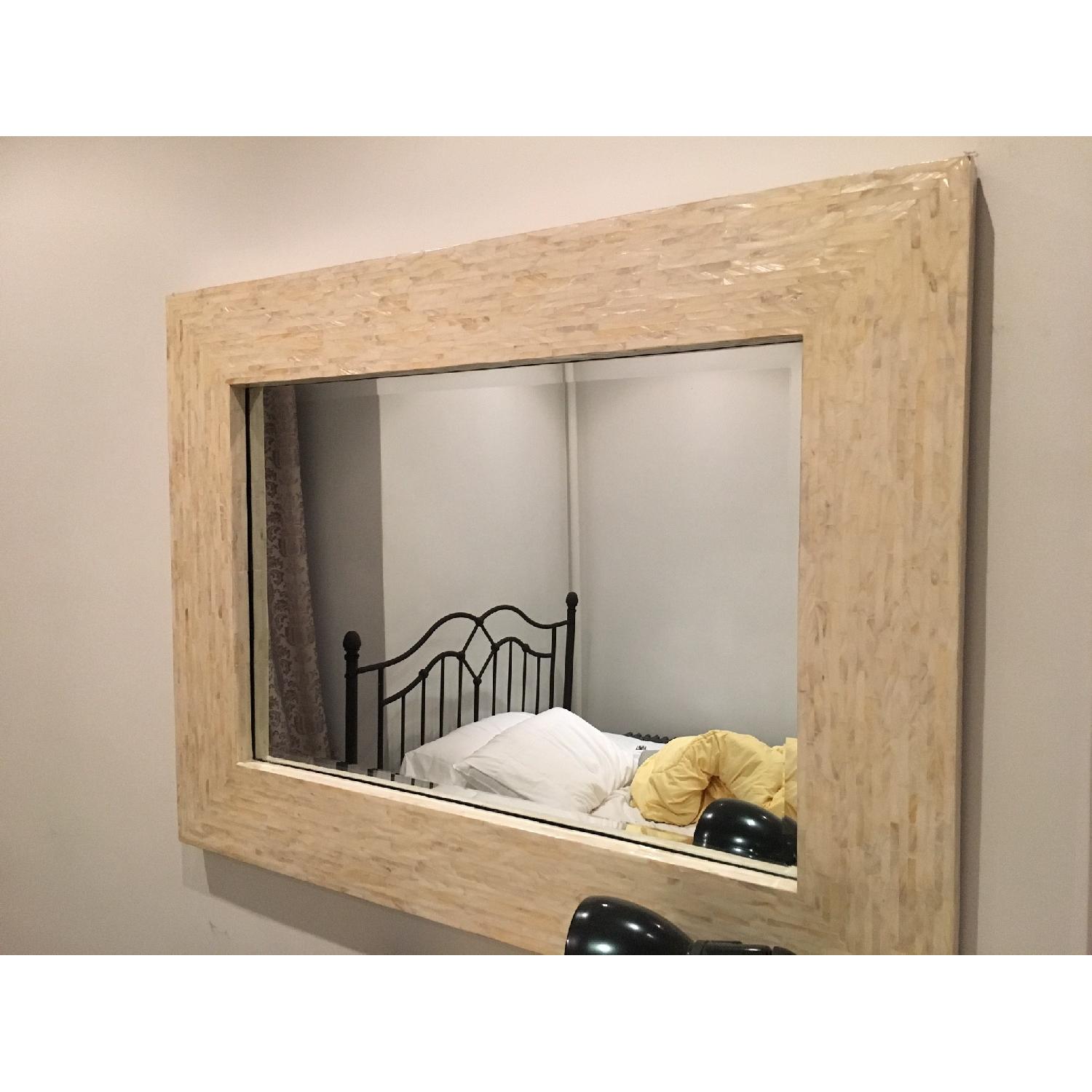 Pier 1 Imports Ivory Mother-of-Pearl Mirror - image-1