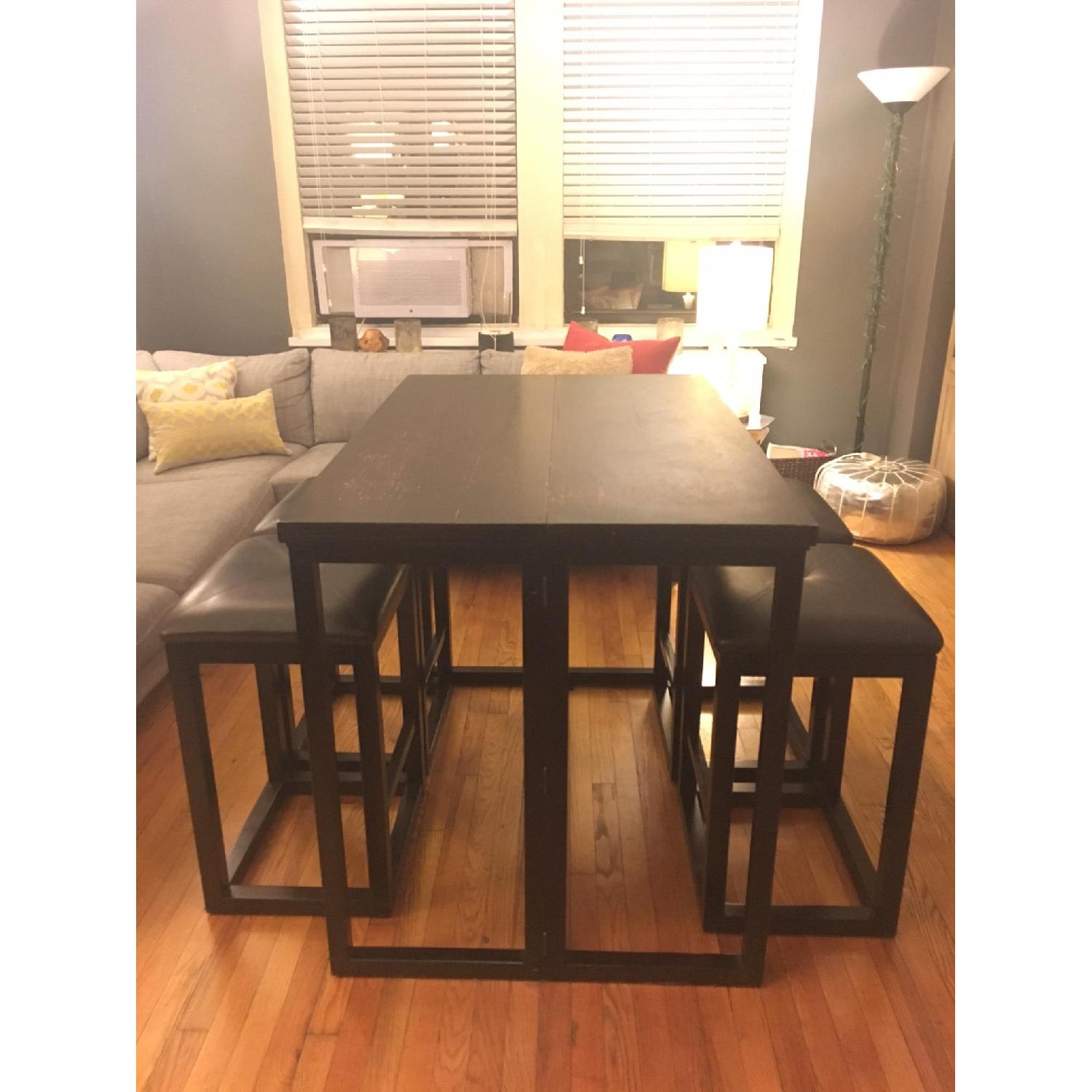 Collapsible High Top Table with 4 Stools - image-2