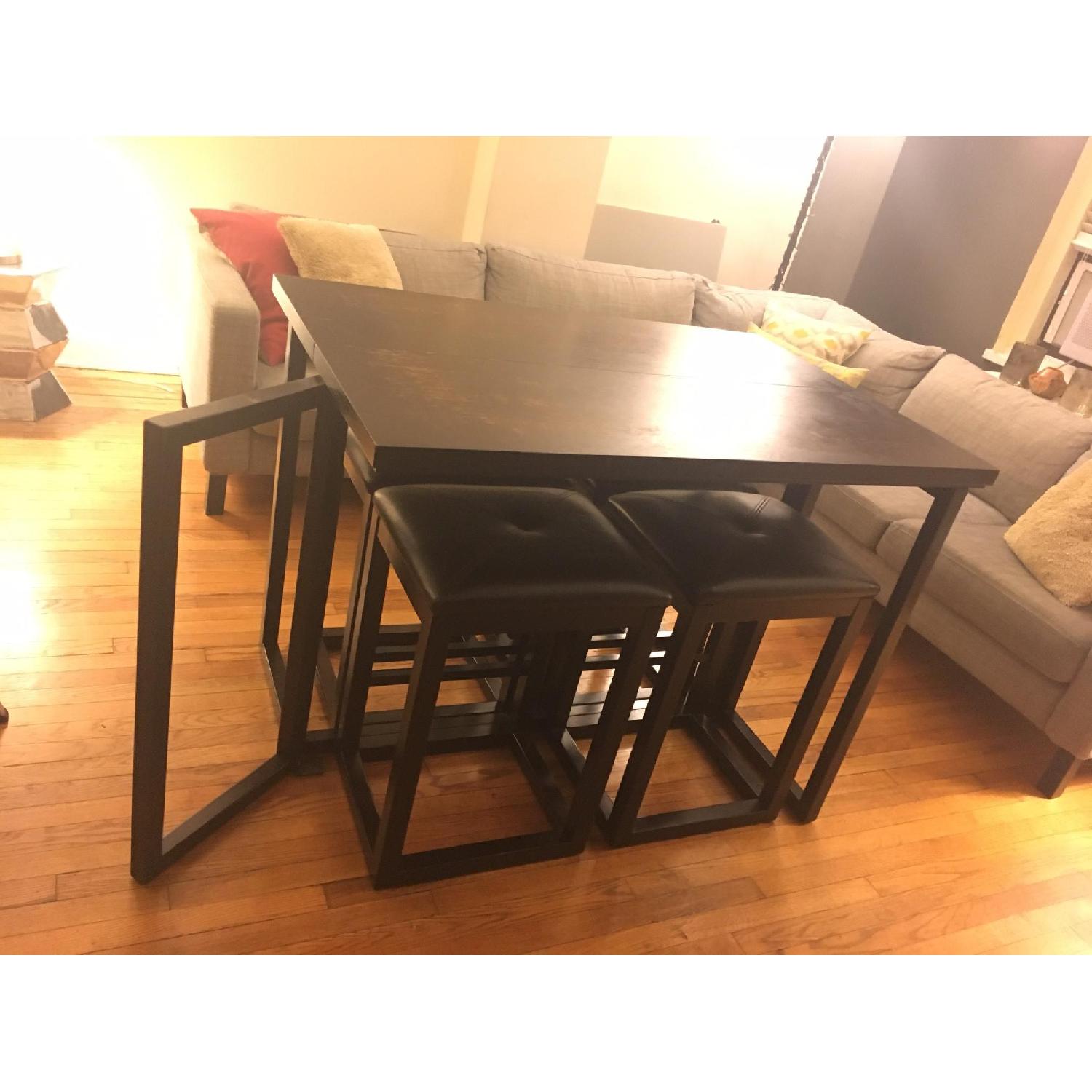Collapsible High Top Table with 4 Stools - image-5