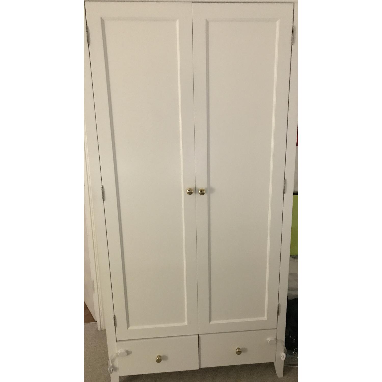 Gothic Cabinet Craft Custom Made White Armoire - image-1