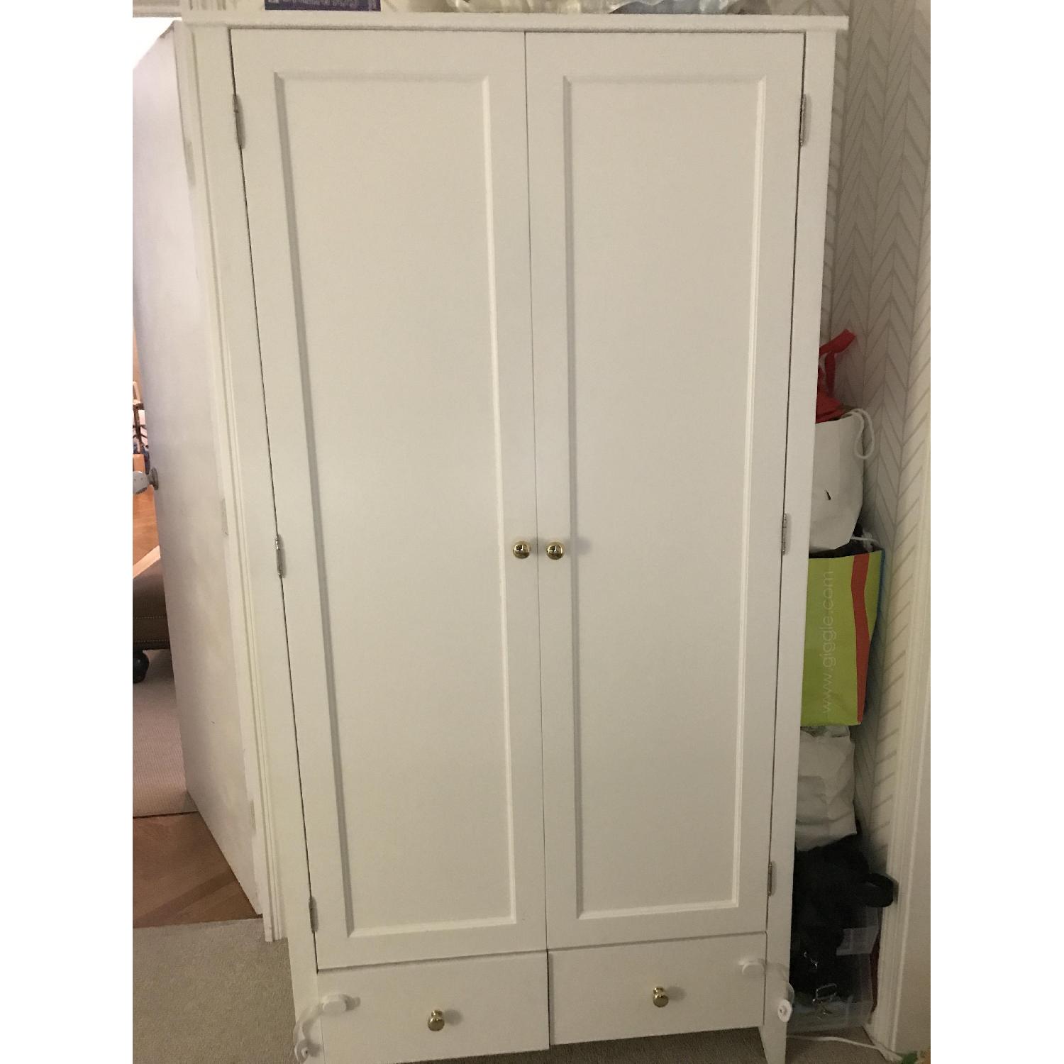 Gothic Cabinet Craft Custom Made White Armoire - image-2