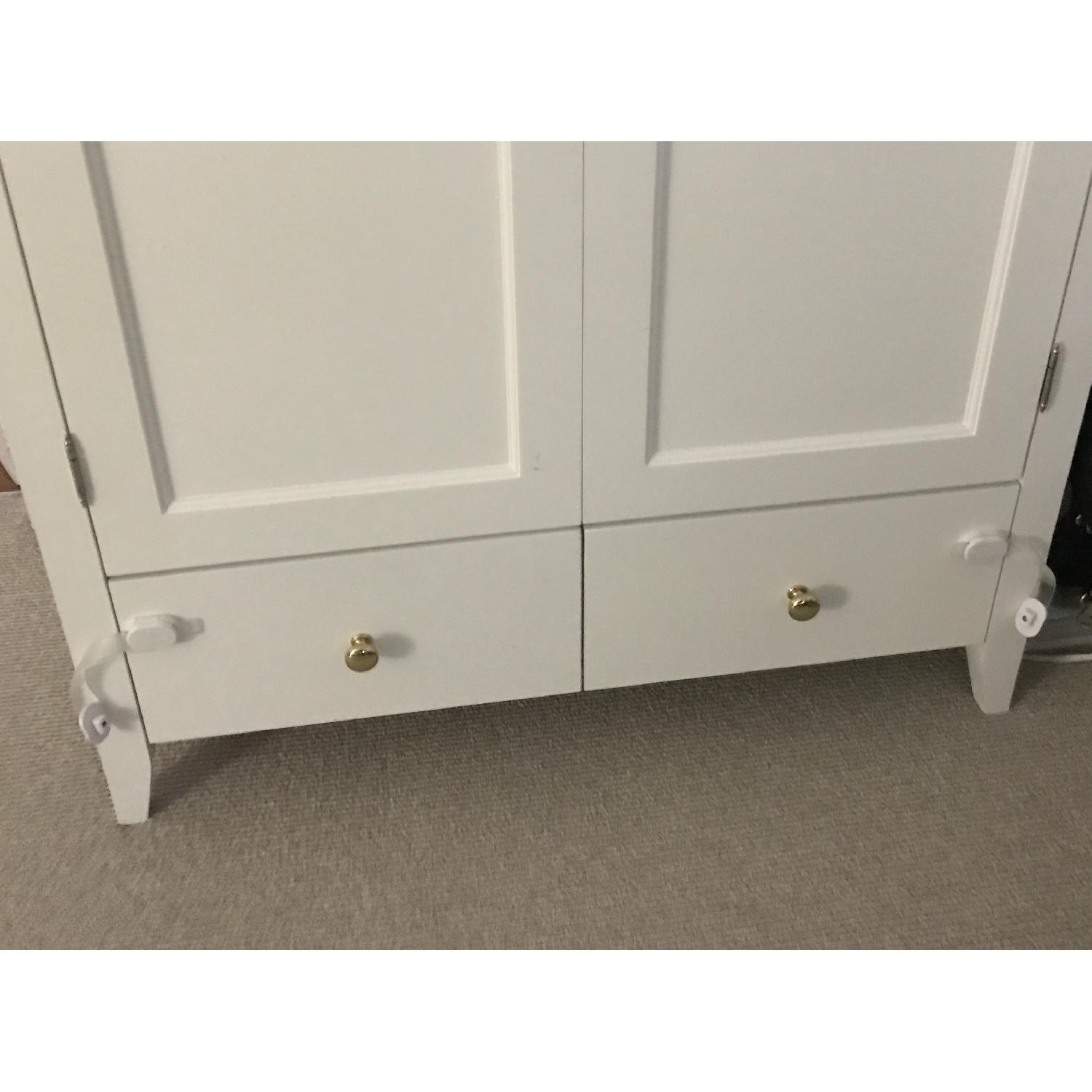 Gothic Cabinet Craft Custom Made White Armoire - image-3