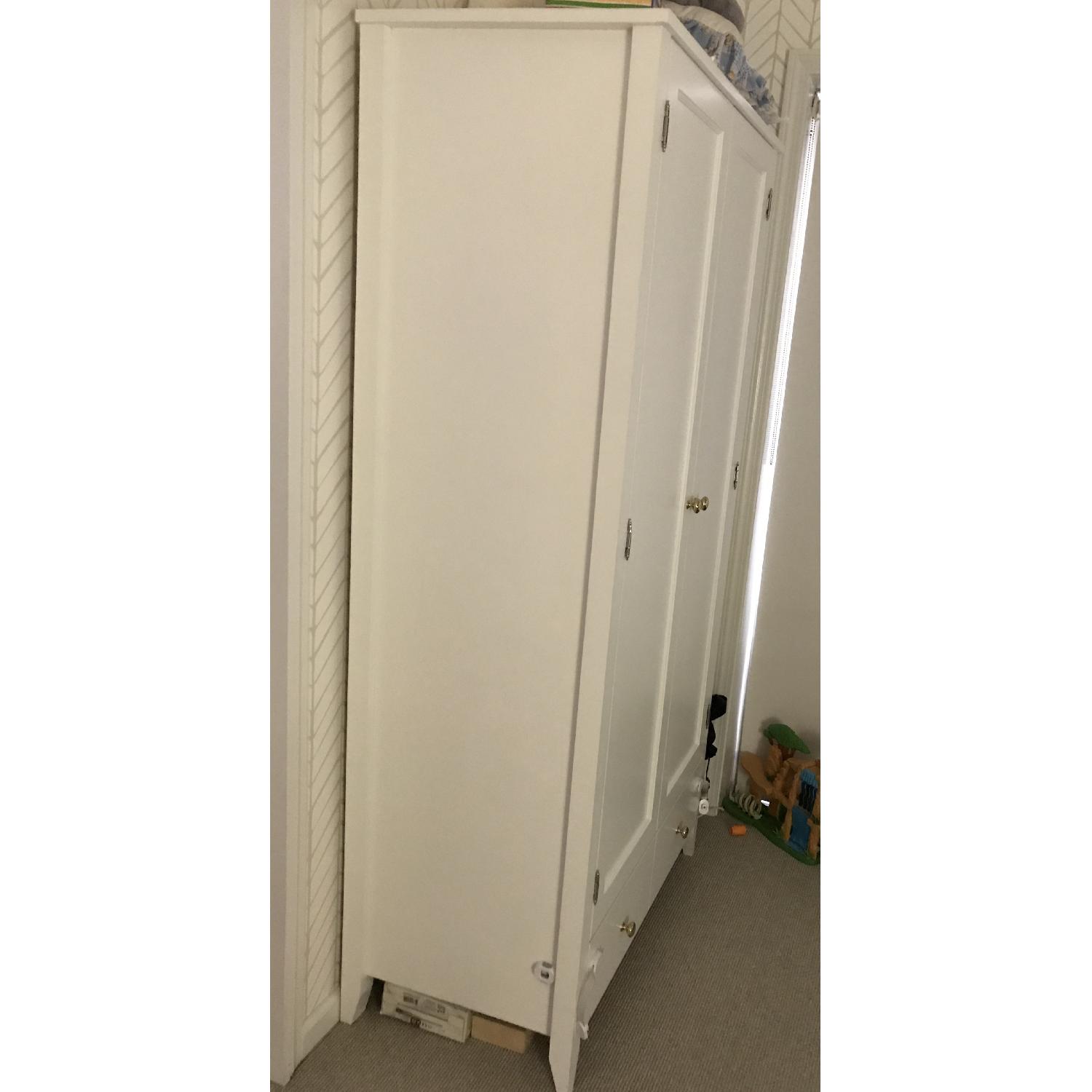 Gothic Cabinet Craft Custom Made White Armoire - image-5