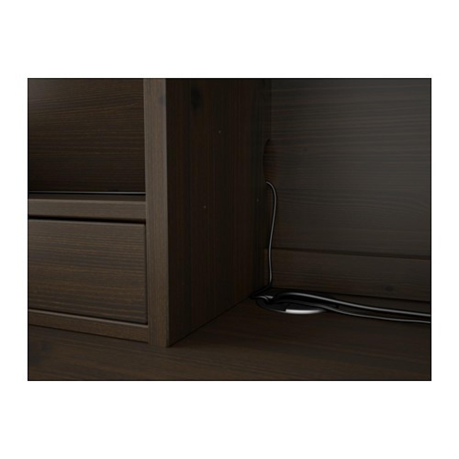 Ikea Hemnes Desk w/ Add-On Unit in Black-Brown - image-2