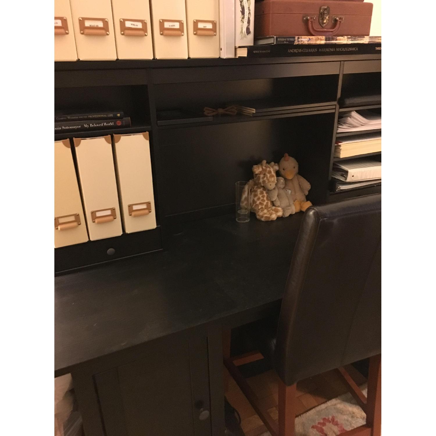 Ikea Hemnes Desk w/ Add-On Unit in Black-Brown - image-5