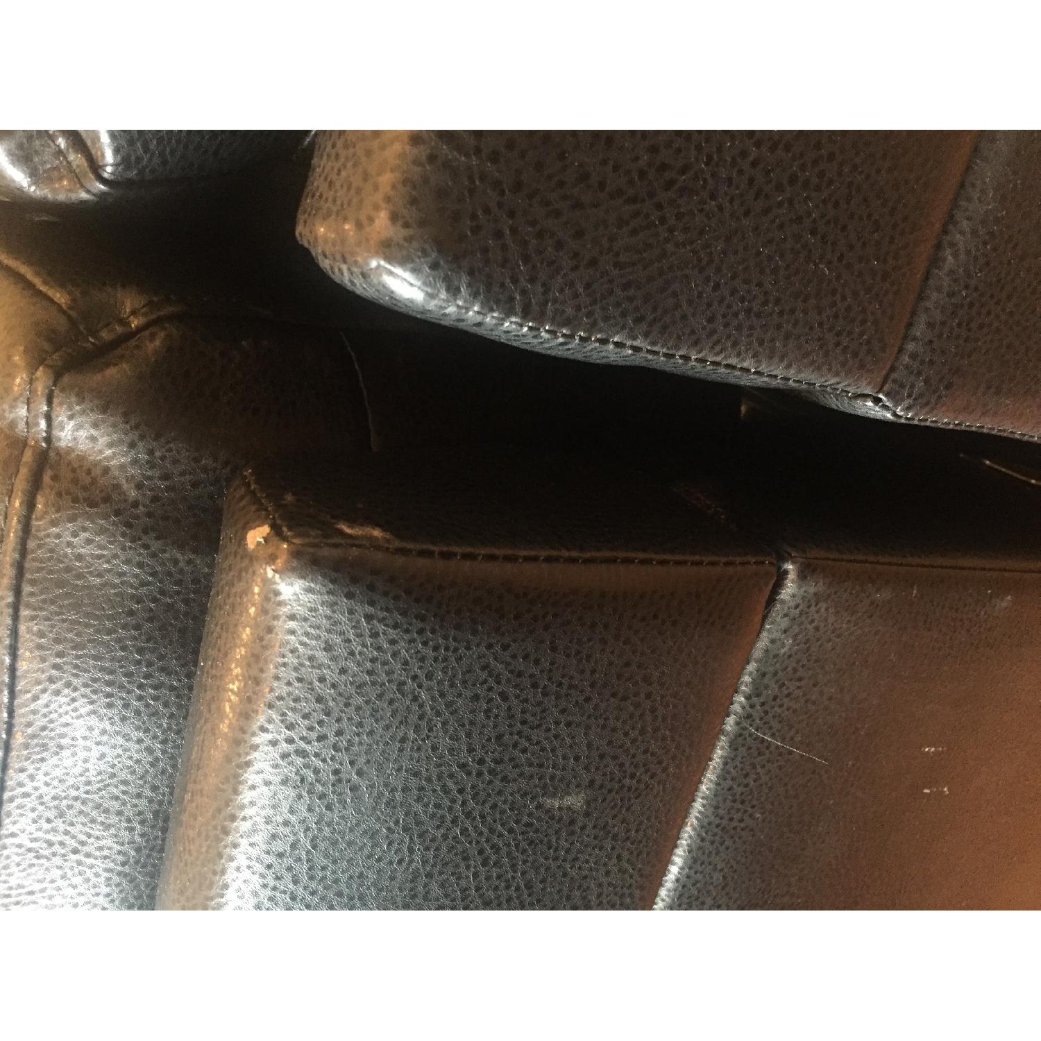 Baxton Studio Black Leather Sectional Sofa - image-7